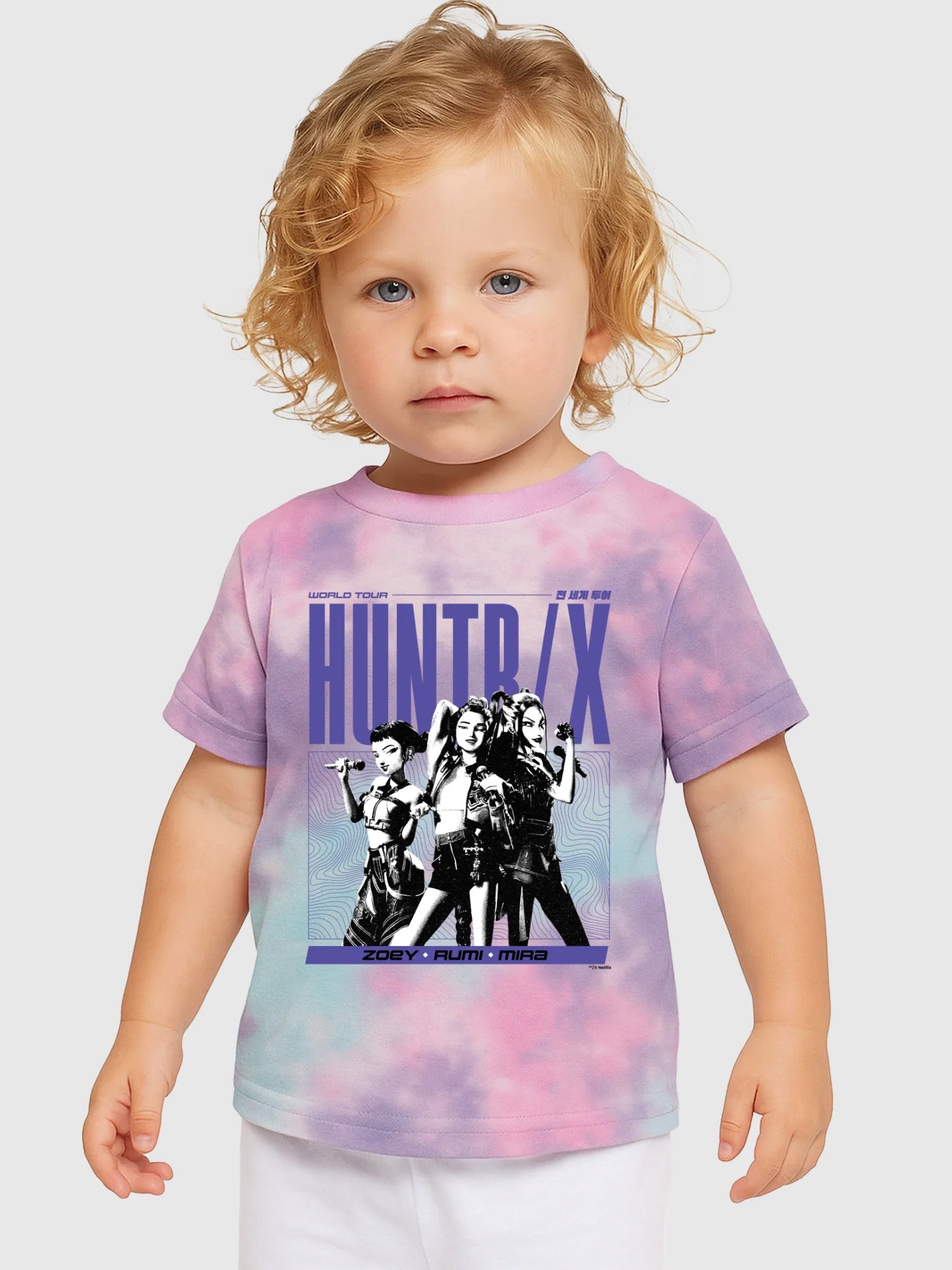 KPop Demon Hunters HUNTR/X Tie-Dye Toddler T-Shirt