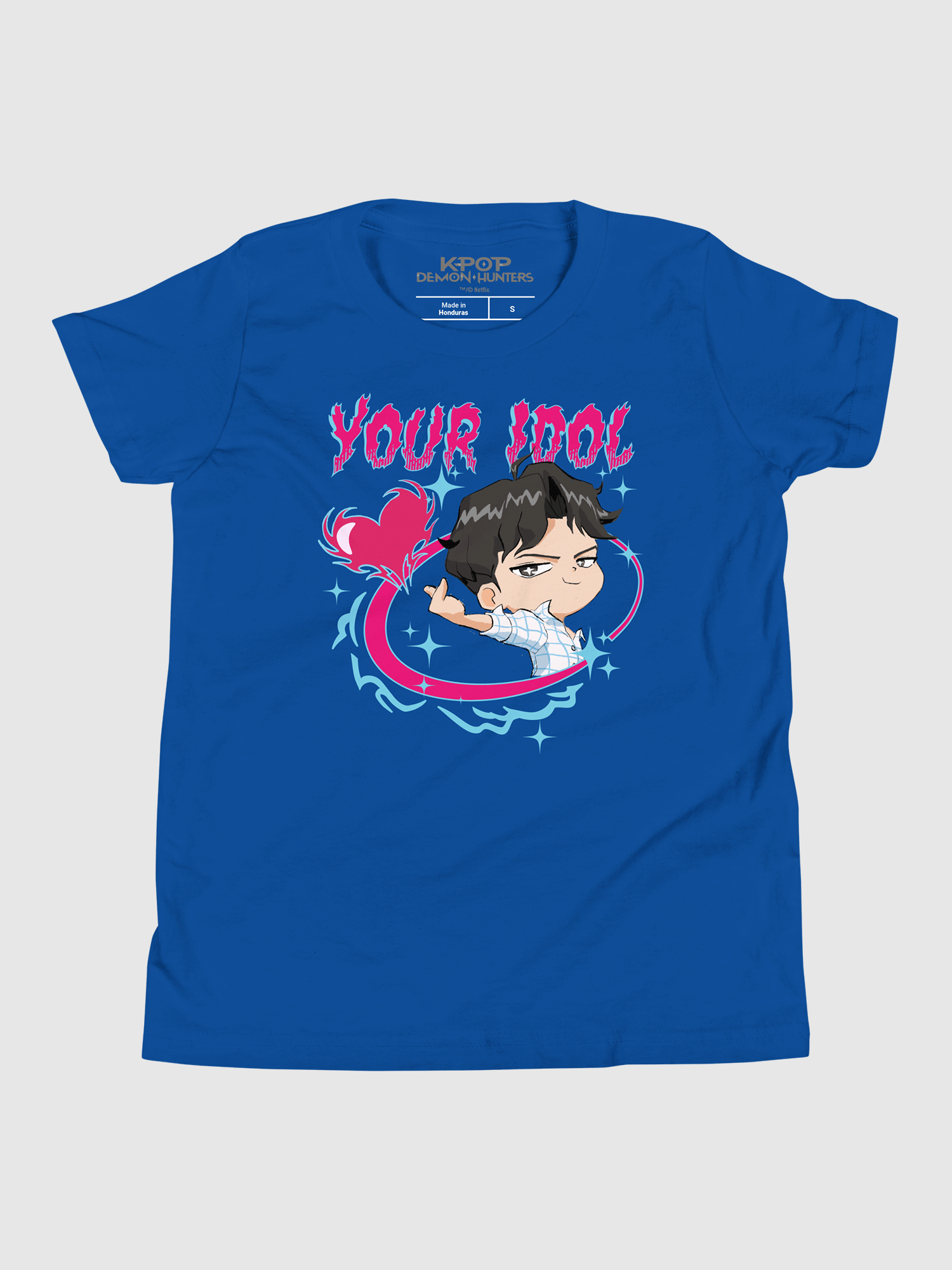 KPop Demon Hunters Jinu Chibi Kids T-Shirt