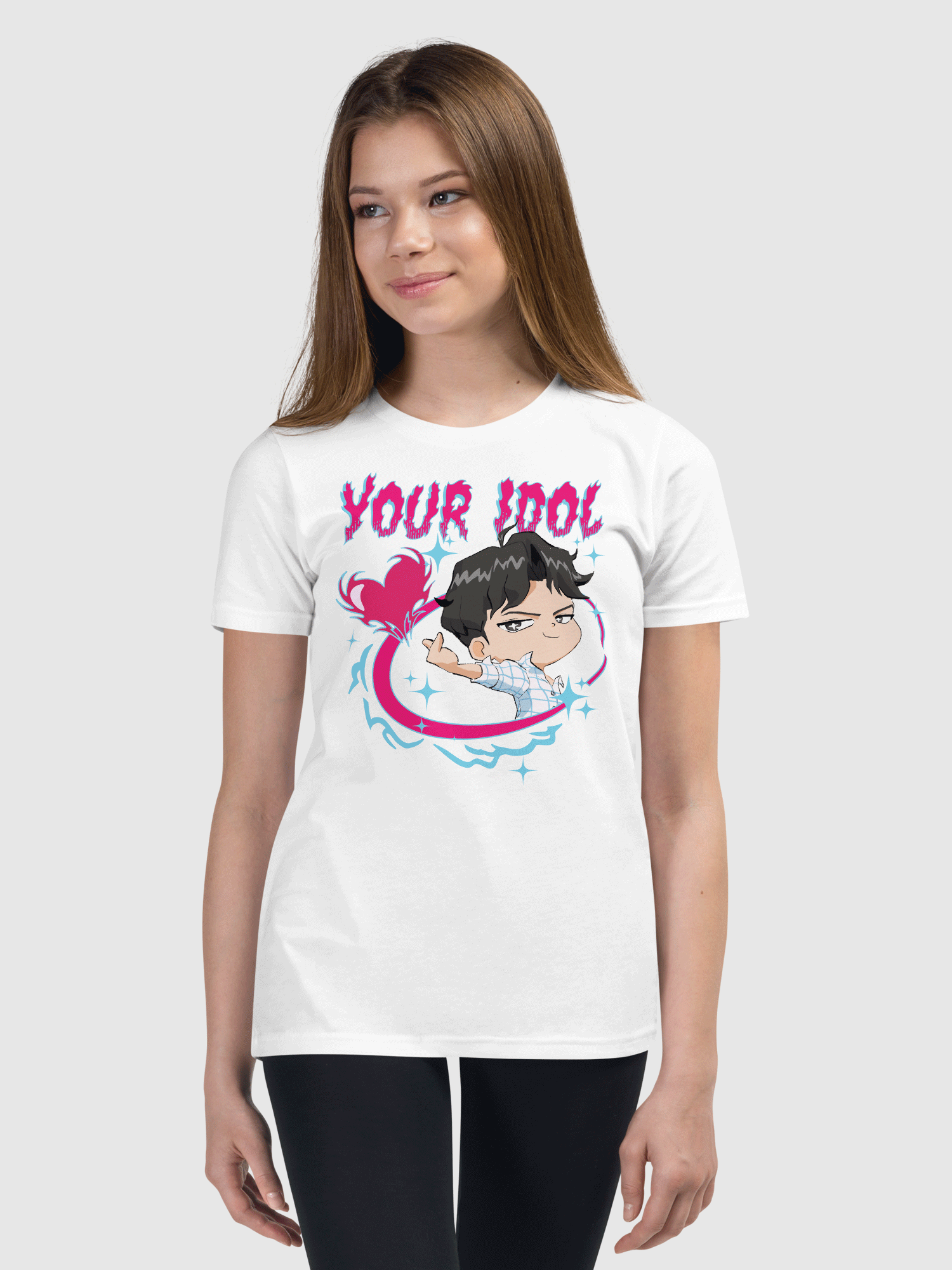 KPop Demon Hunters Jinu Chibi Kids T-Shirt
