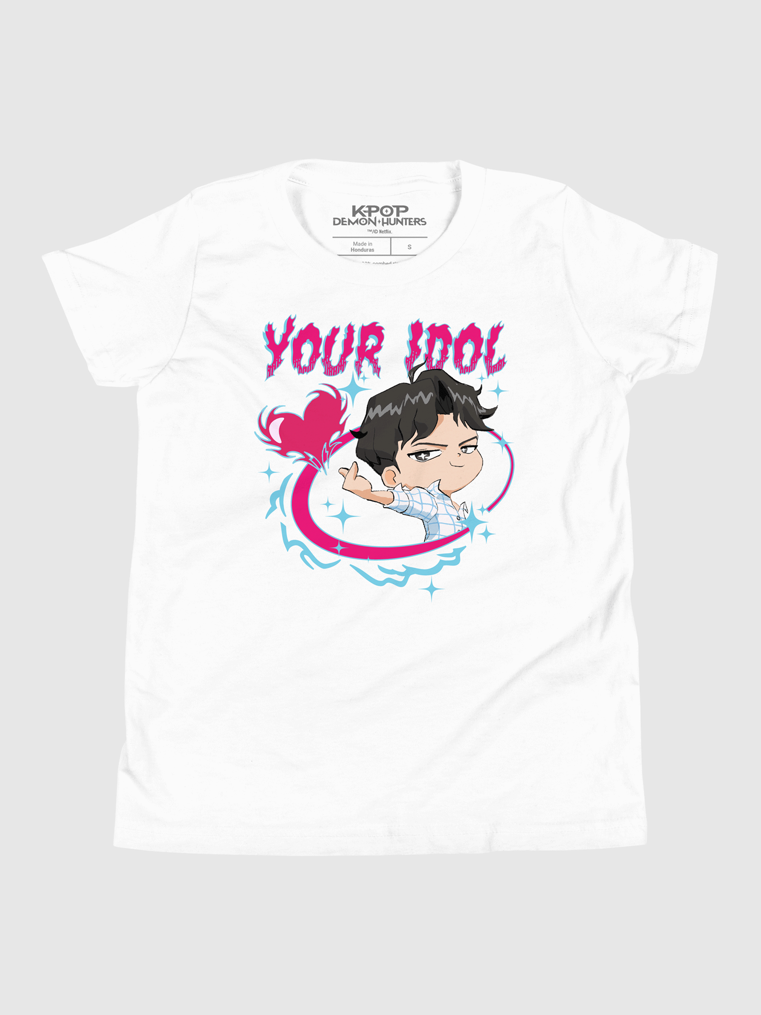 KPop Demon Hunters Jinu Chibi Kids T-Shirt