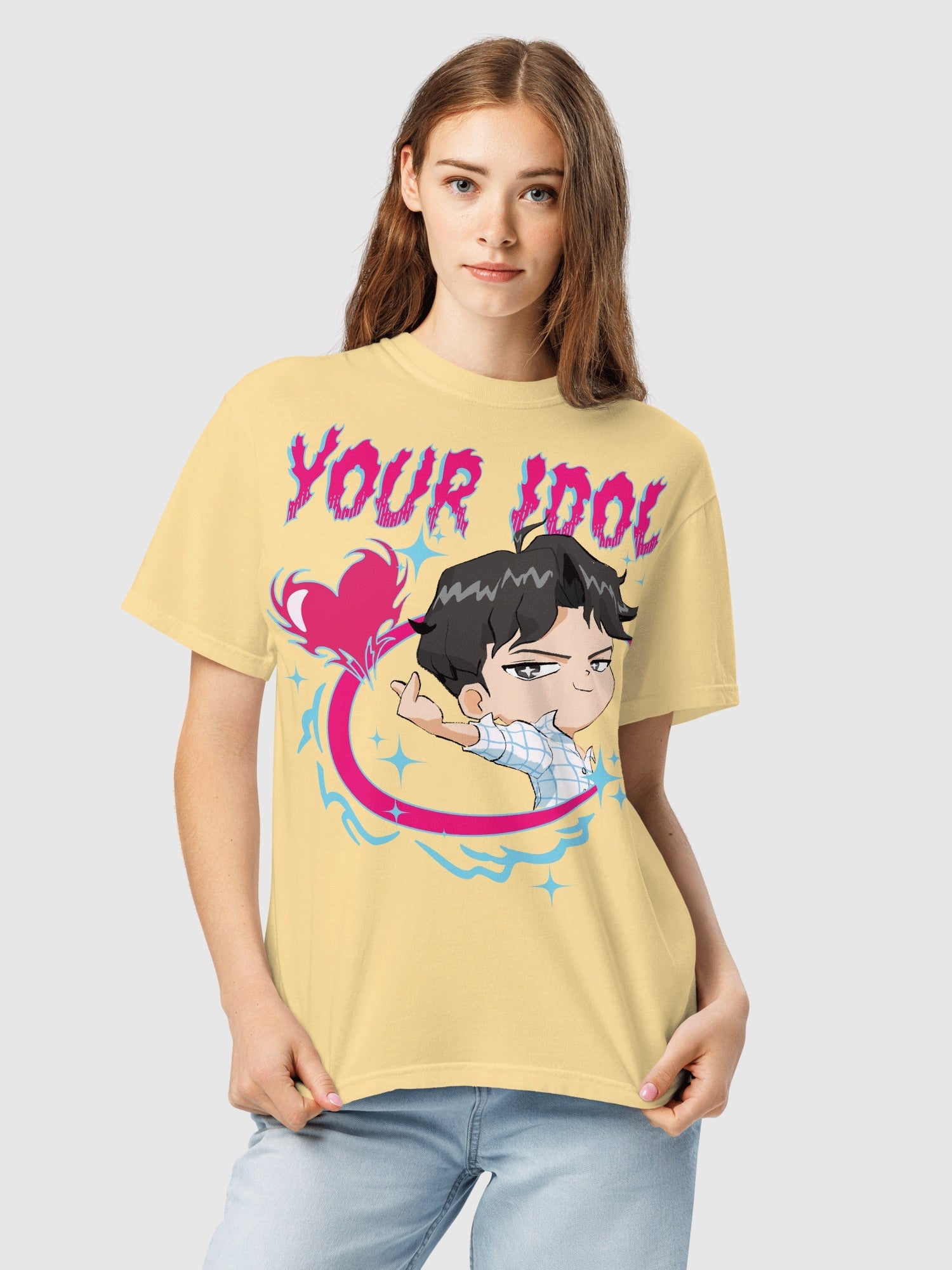 KPop Demon Hunters Jinu Chibi Comfort Colors T-Shirt