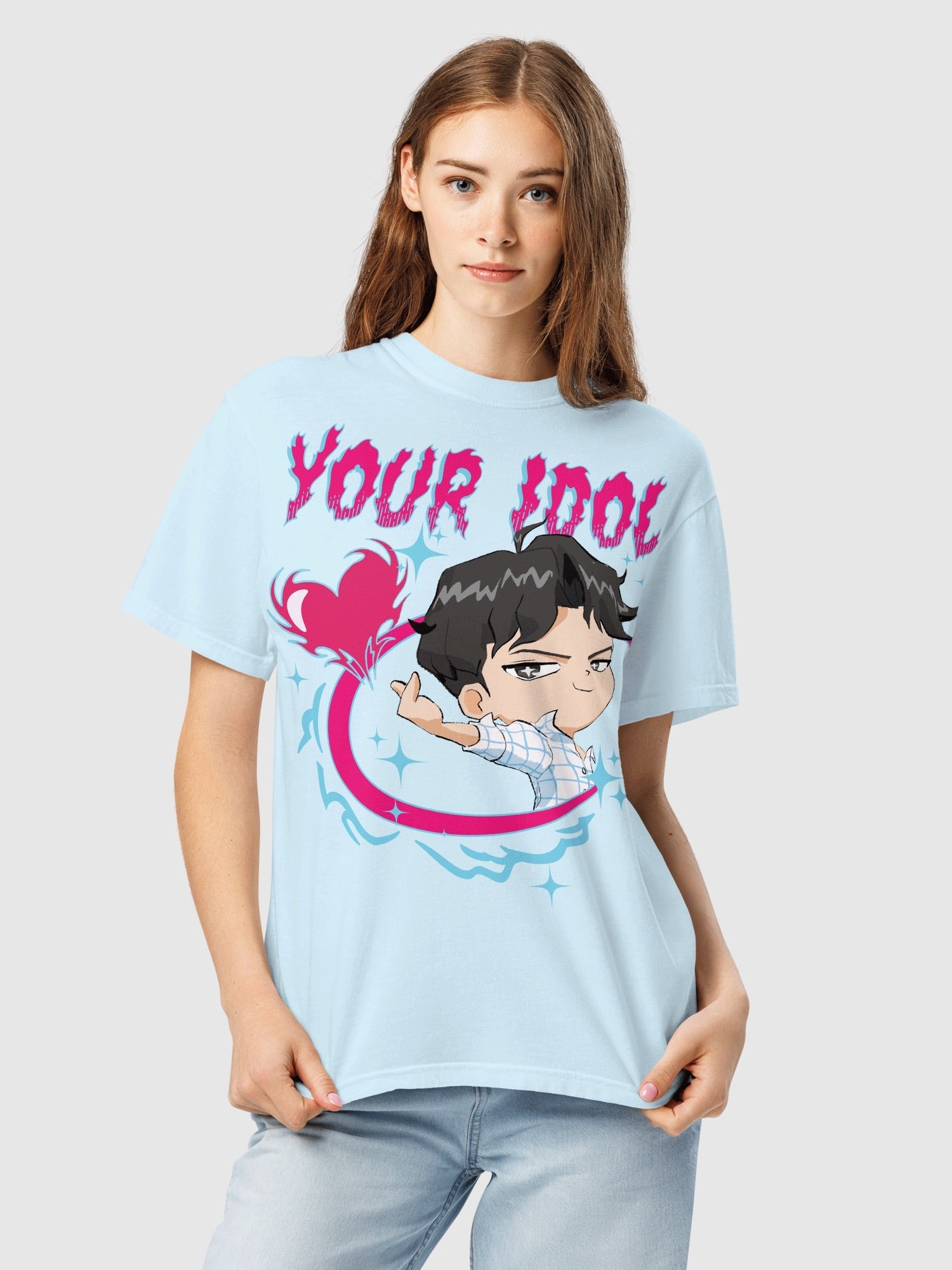 KPop Demon Hunters Jinu Chibi Comfort Colors T-Shirt