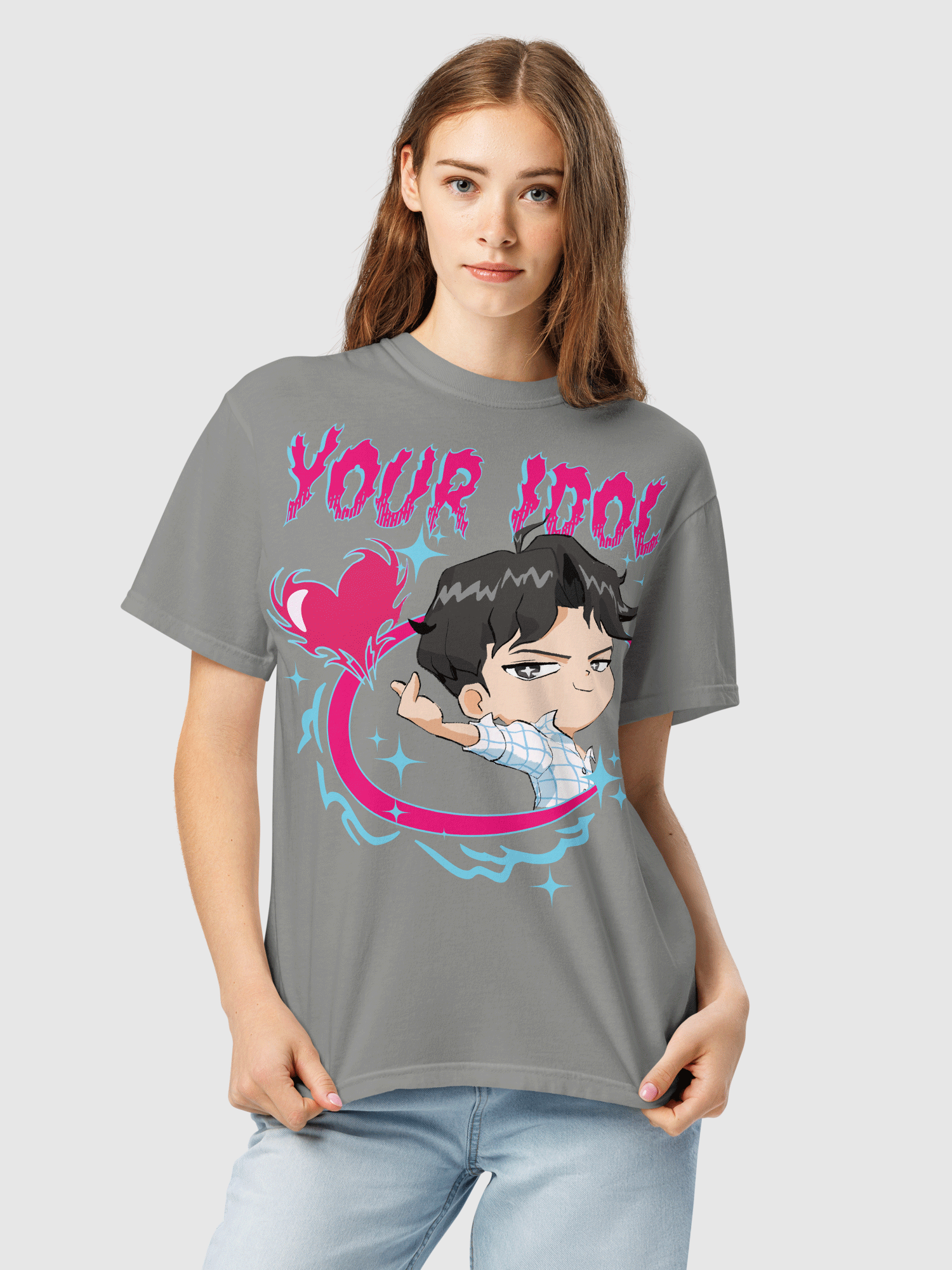 KPop Demon Hunters Jinu Chibi Comfort Colors T-Shirt