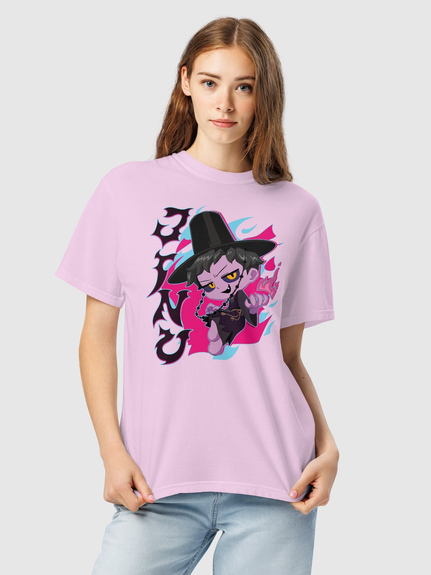 KPop Demon Hunters Jinu Chibi Comfort Colors T-Shirt