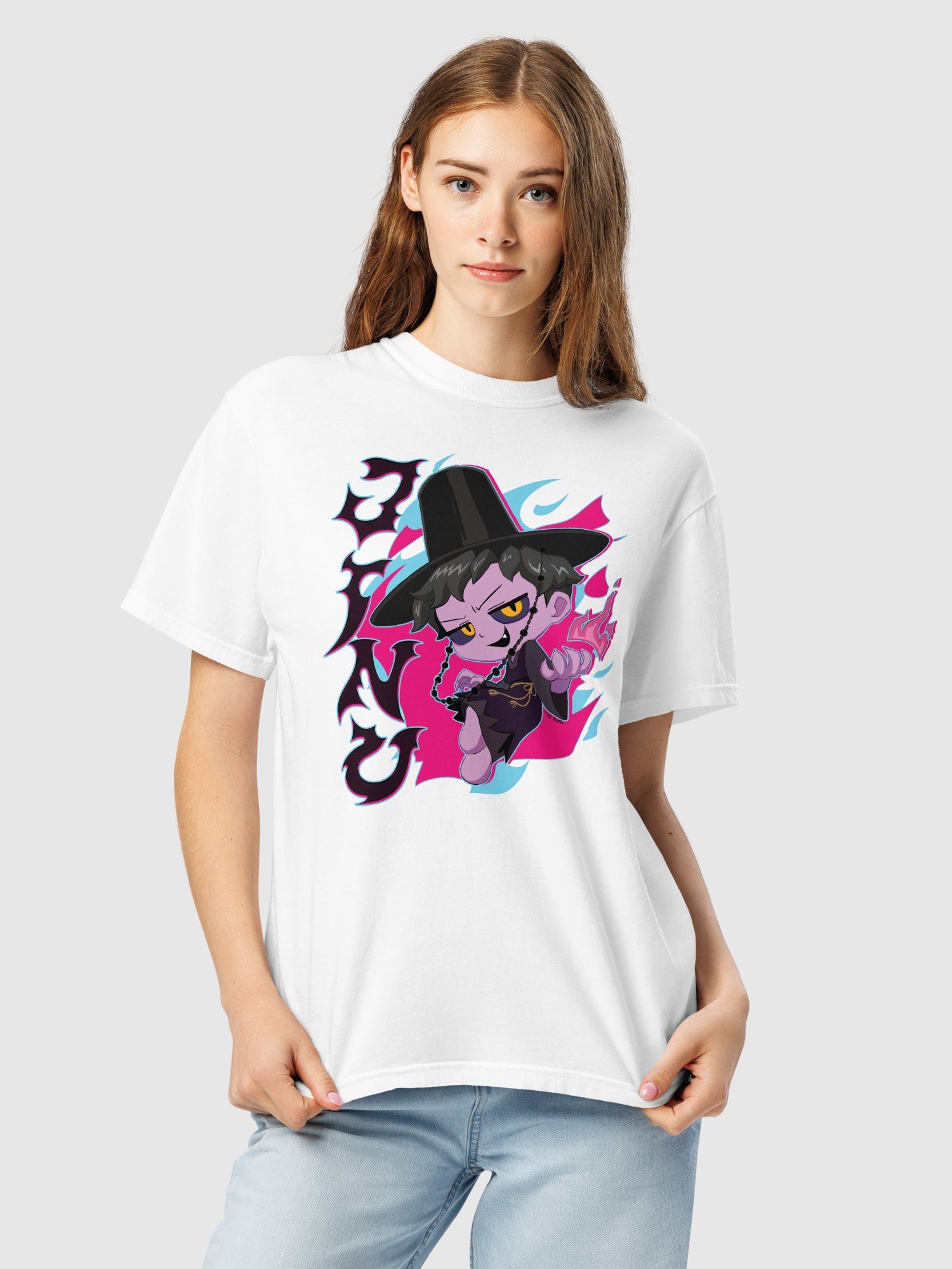 KPop Demon Hunters Jinu Chibi Comfort Colors T-Shirt