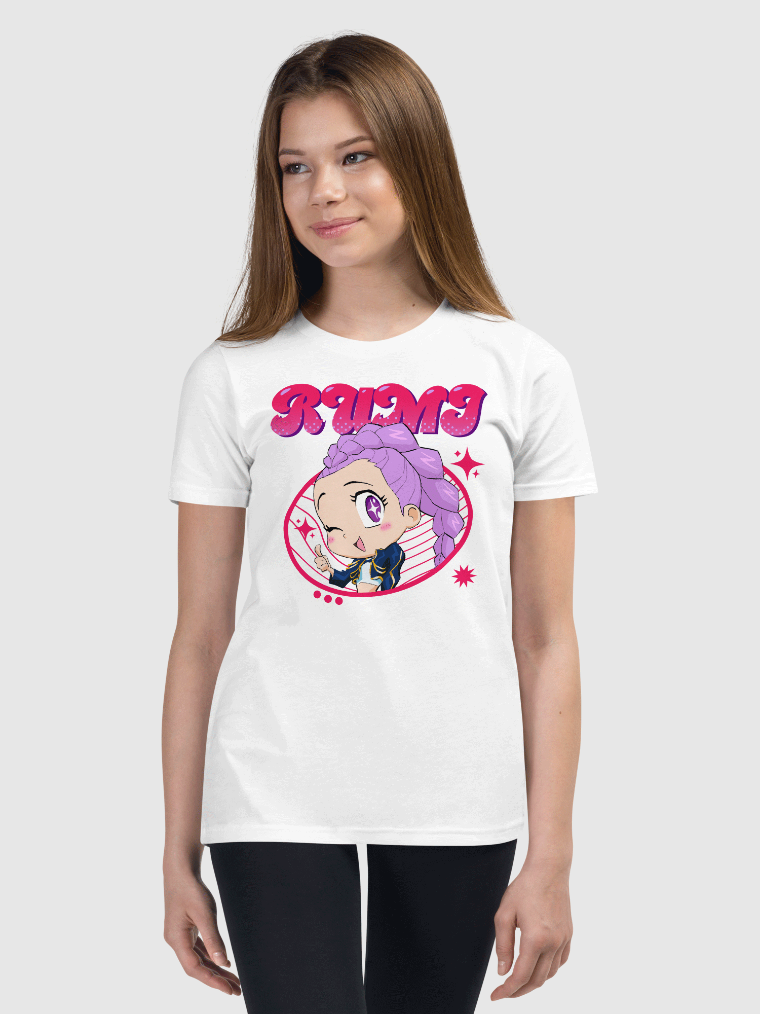 KPop Demon Hunters Rumi Chibi Kids T-Shirt