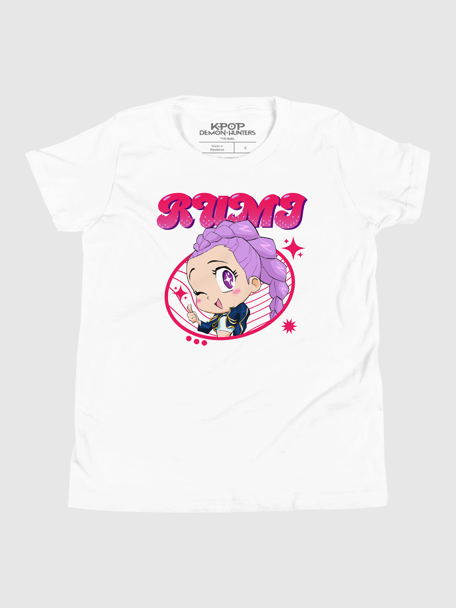 KPop Demon Hunters Rumi Chibi Kids T-Shirt