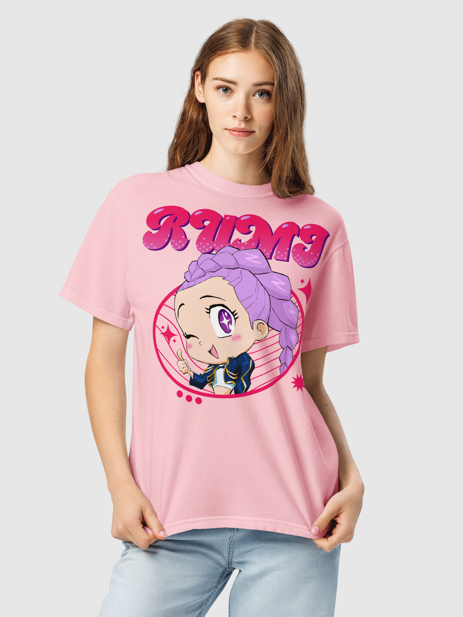 KPop Demon Hunters Rumi Chibi Comfort Colors T-Shirt