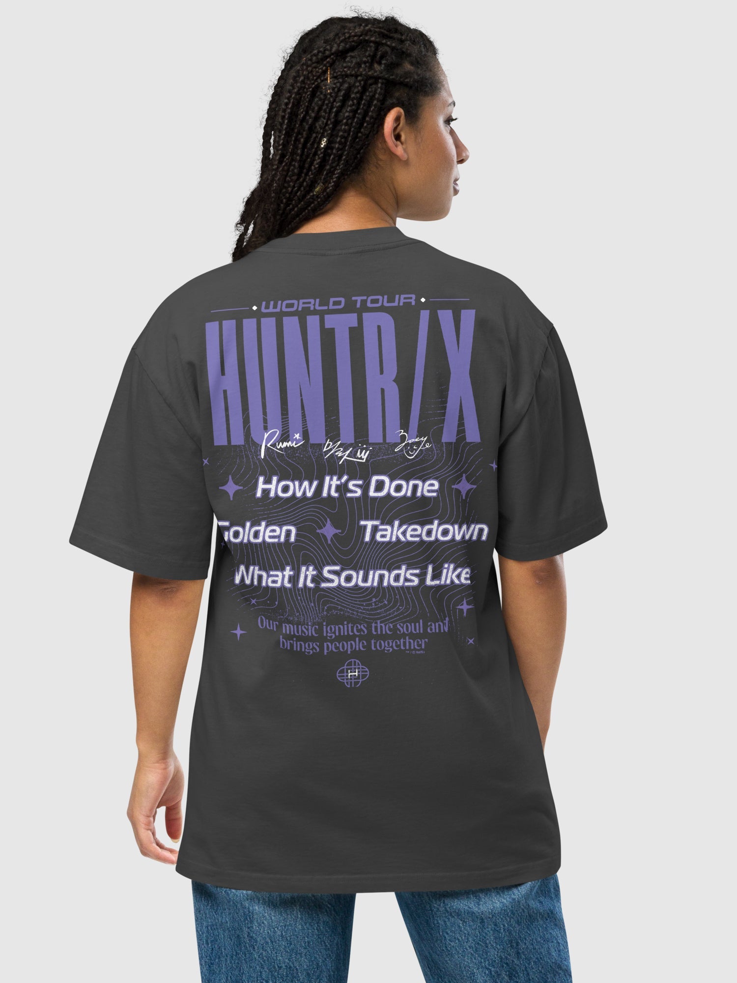 KPop Demon Hunters HUNTR/X World Tour Oversized T-Shirt