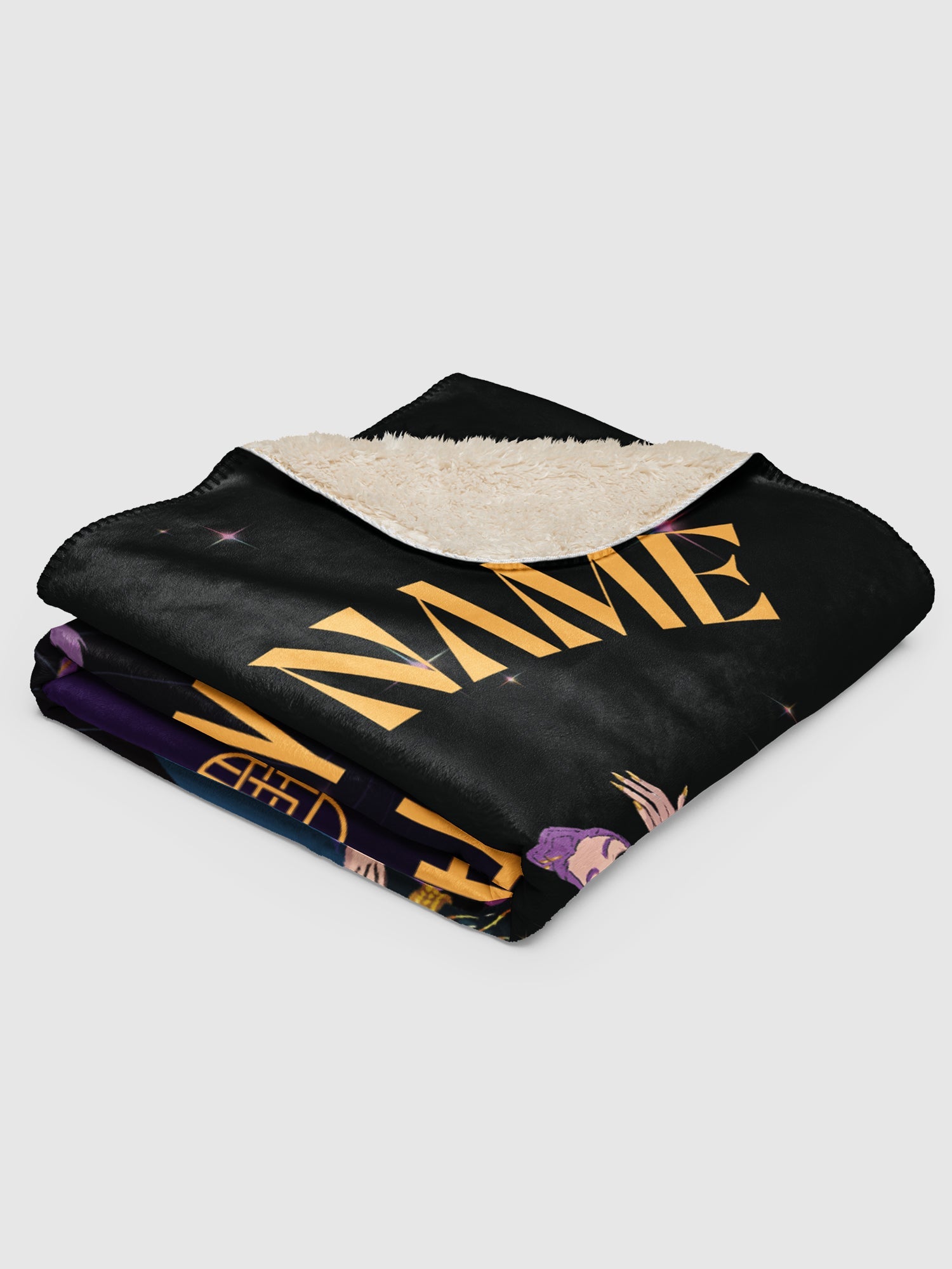 KPop Demon Hunters Happy Fans Happy Honmoon Personalized Sherpa Blanket