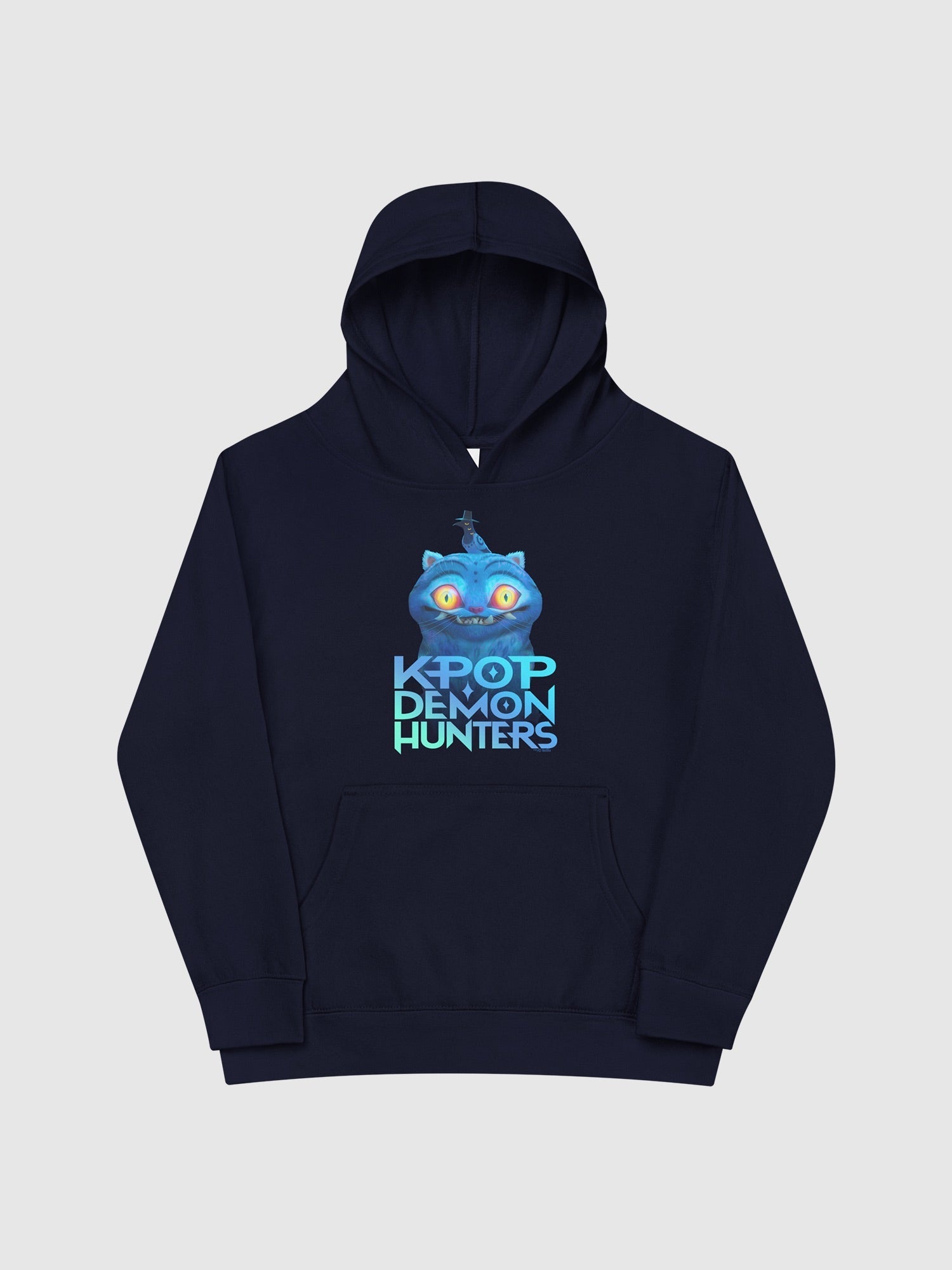 KPop Demon Hunters Derpy Tiger and Sussie Magpie Logo Kids Hoodie