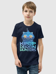KPop Demon Hunters Derpy Tiger and Sussie Magpie Logo Kids T-Shirt