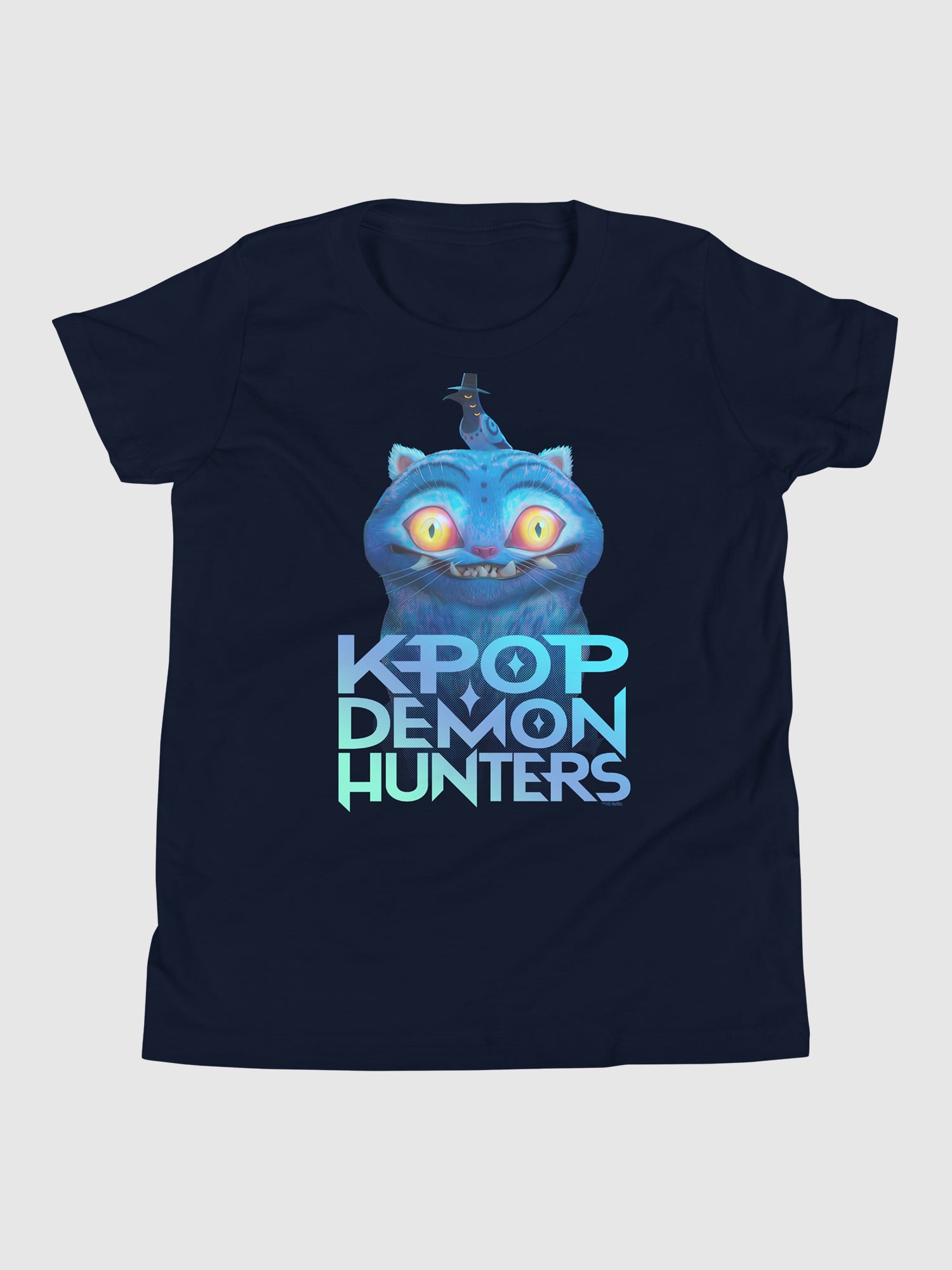 KPop Demon Hunters Derpy Tiger and Sussie Magpie Logo Kids T-Shirt