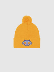 KPop Demon Hunters Embroidered Pom Pom Beanie Derpy Tiger