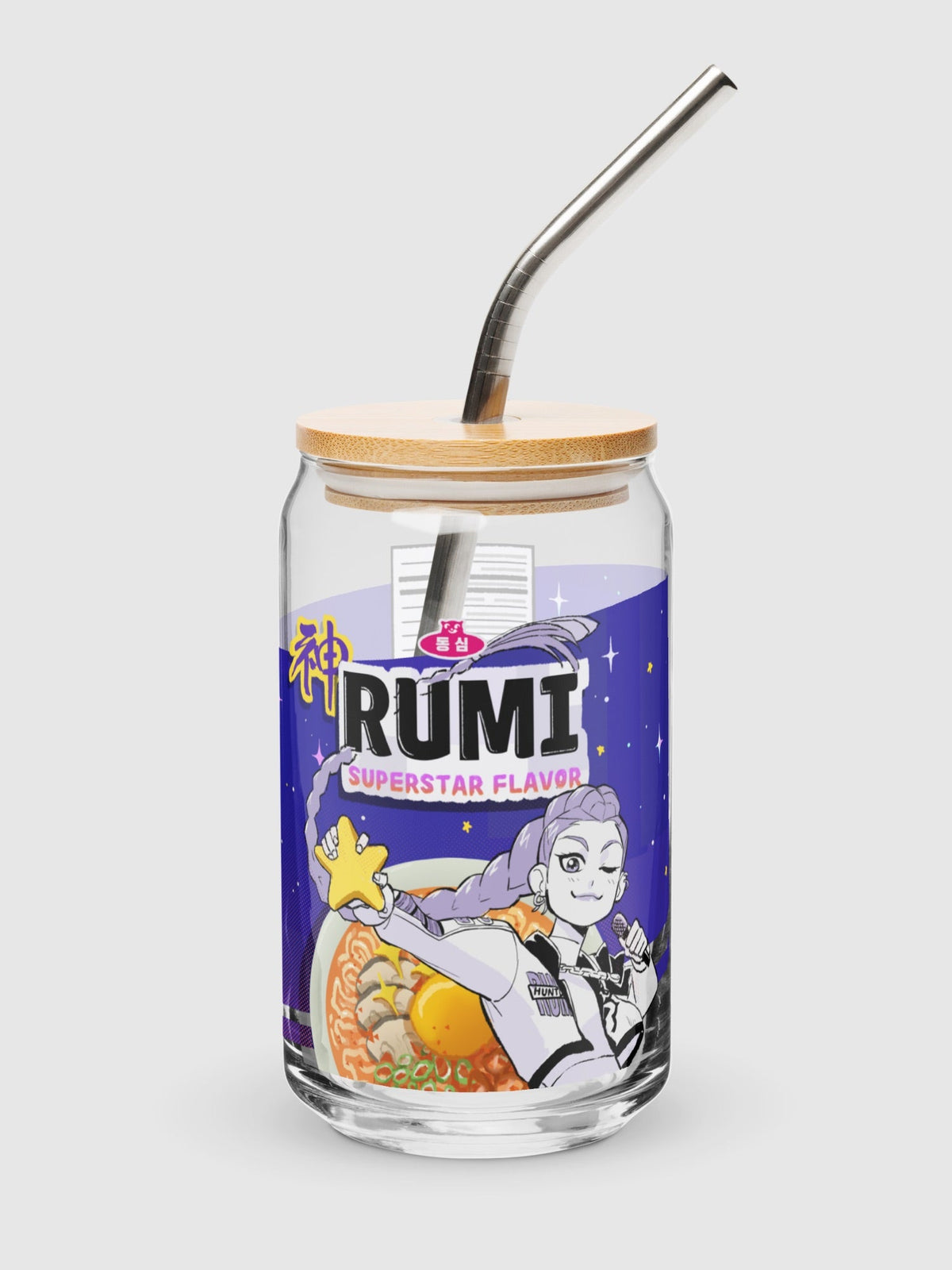 KPop Demon Hunters Rumi Ramyeon Can Glass