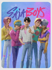 KPop Demon Hunters SAJA BOYS Sherpa Blanket