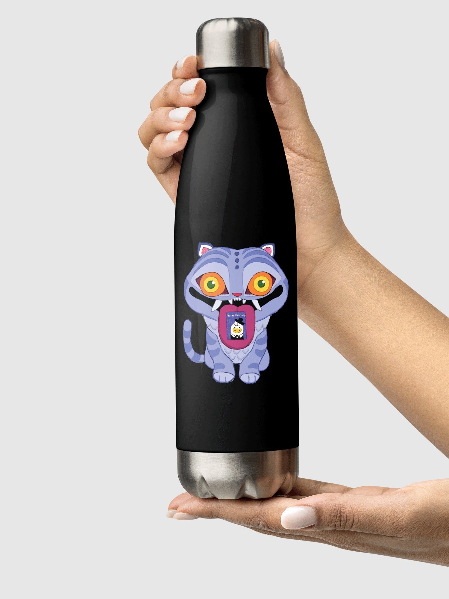 KPop Demon Hunters Water Bottle Featuring Derpy Tiger