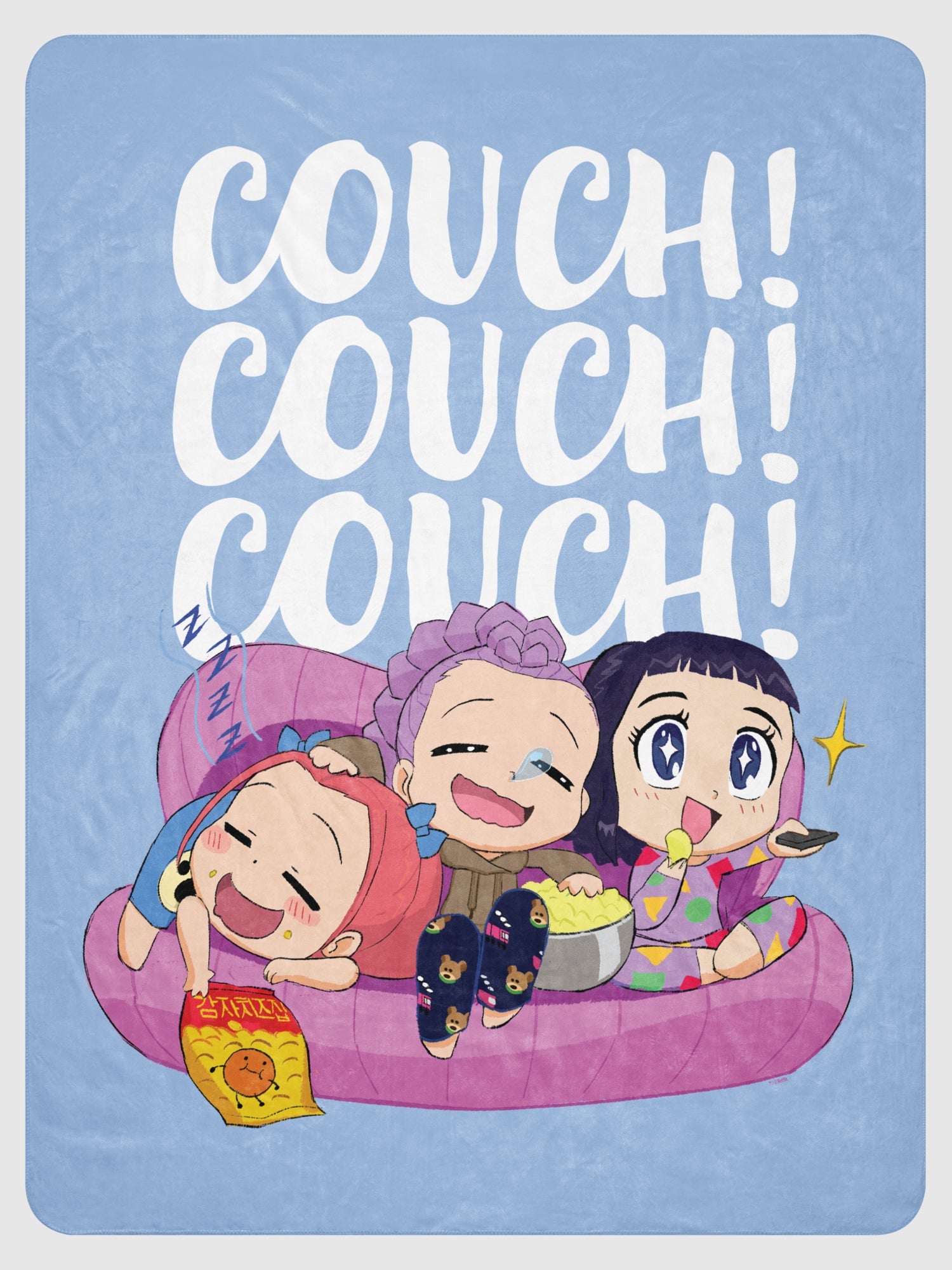 KPop Demon Hunters Couch! Couch! Couch! Sherpa Blanket