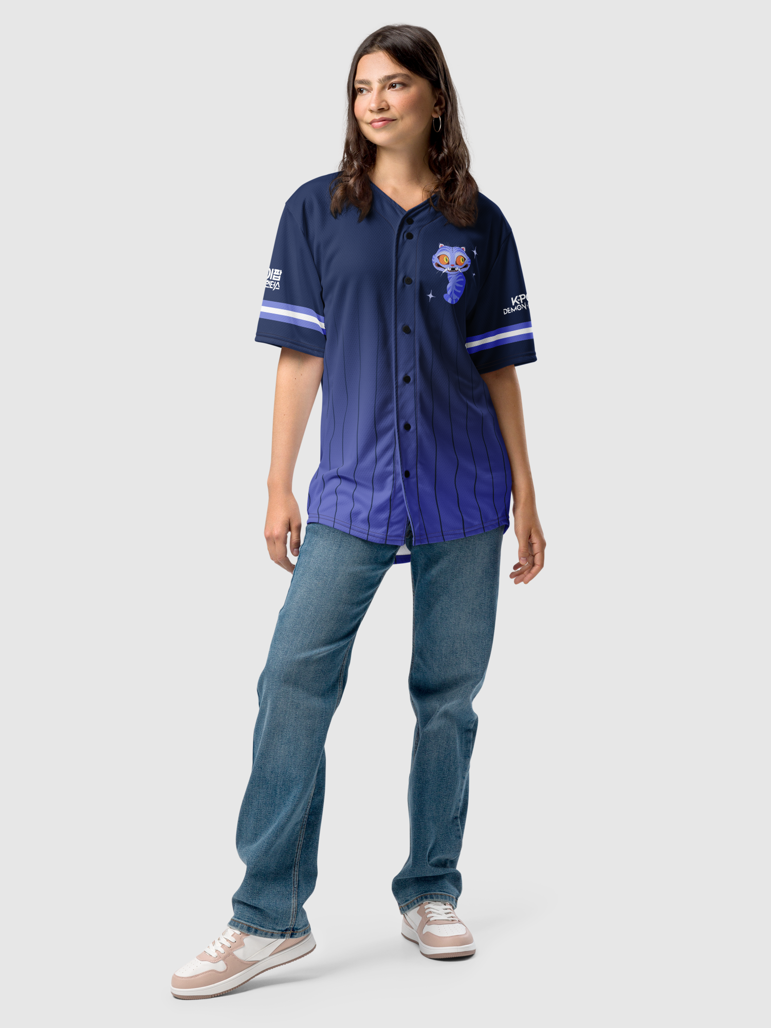KPop Demon Hunters Derpy Tiger Baseball Jersey