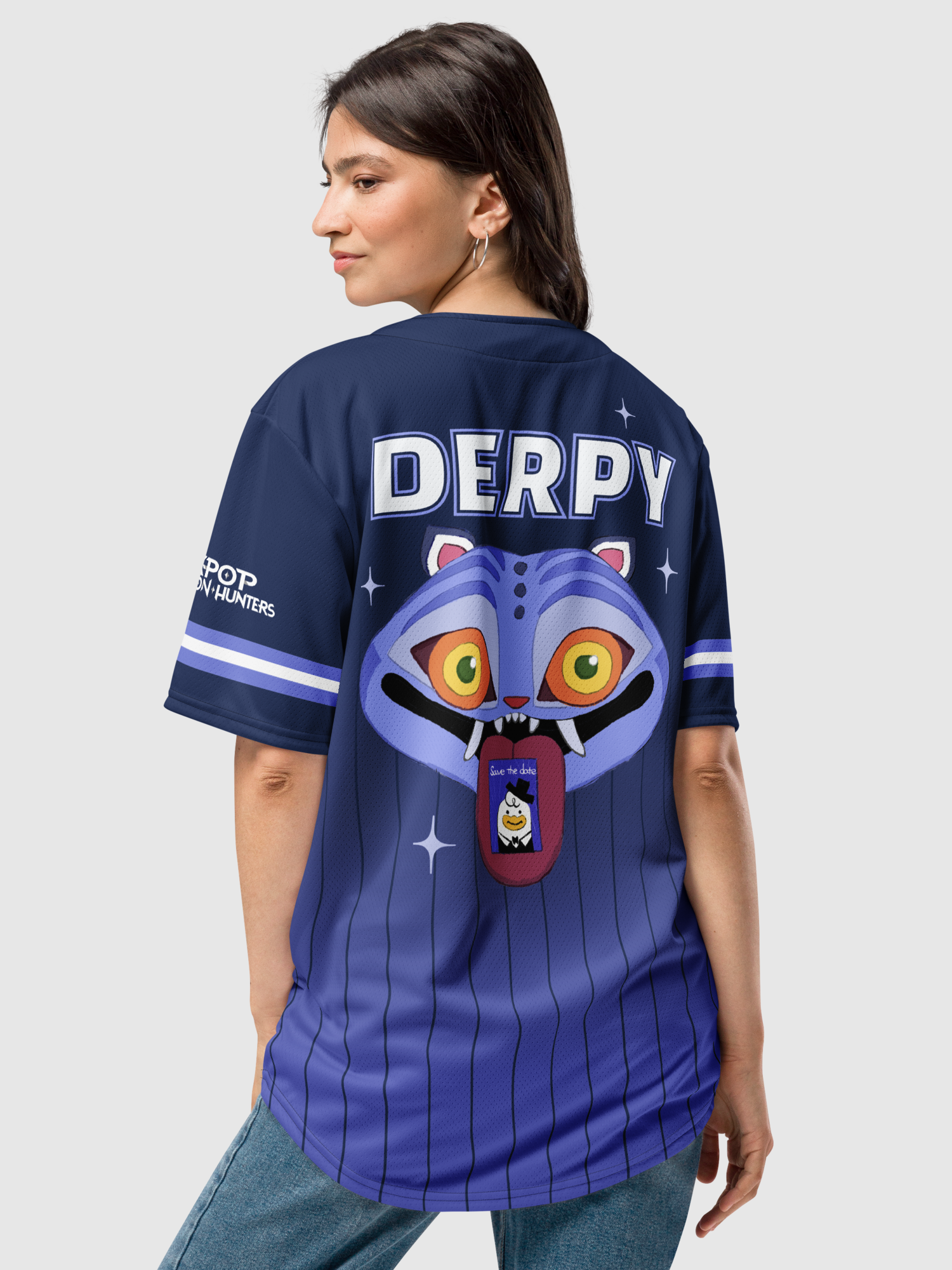KPop Demon Hunters Derpy Tiger Baseball Jersey