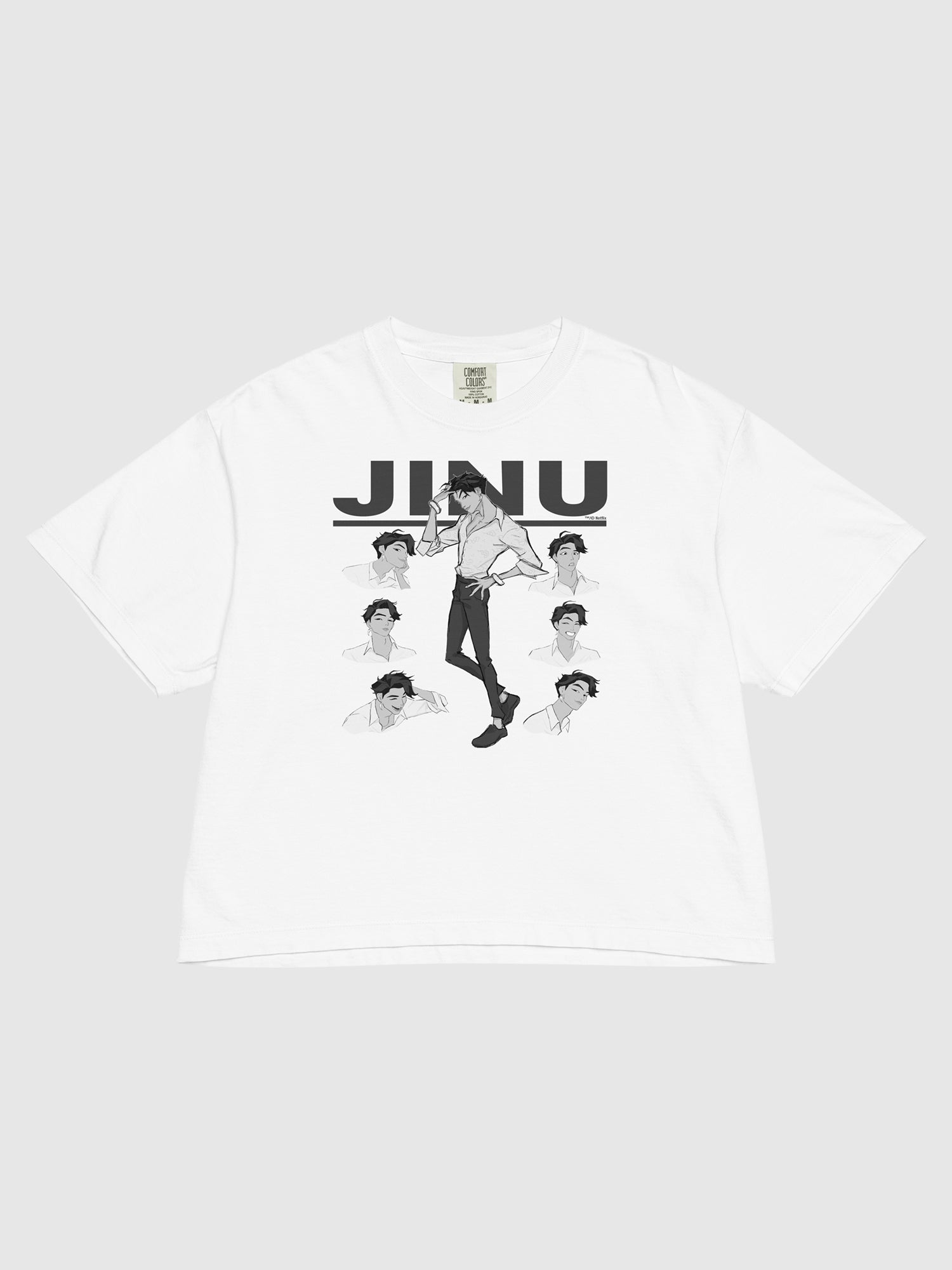 KPop Demon Hunters Jinu Expressions Comfort Colors Cropped T-Shirt