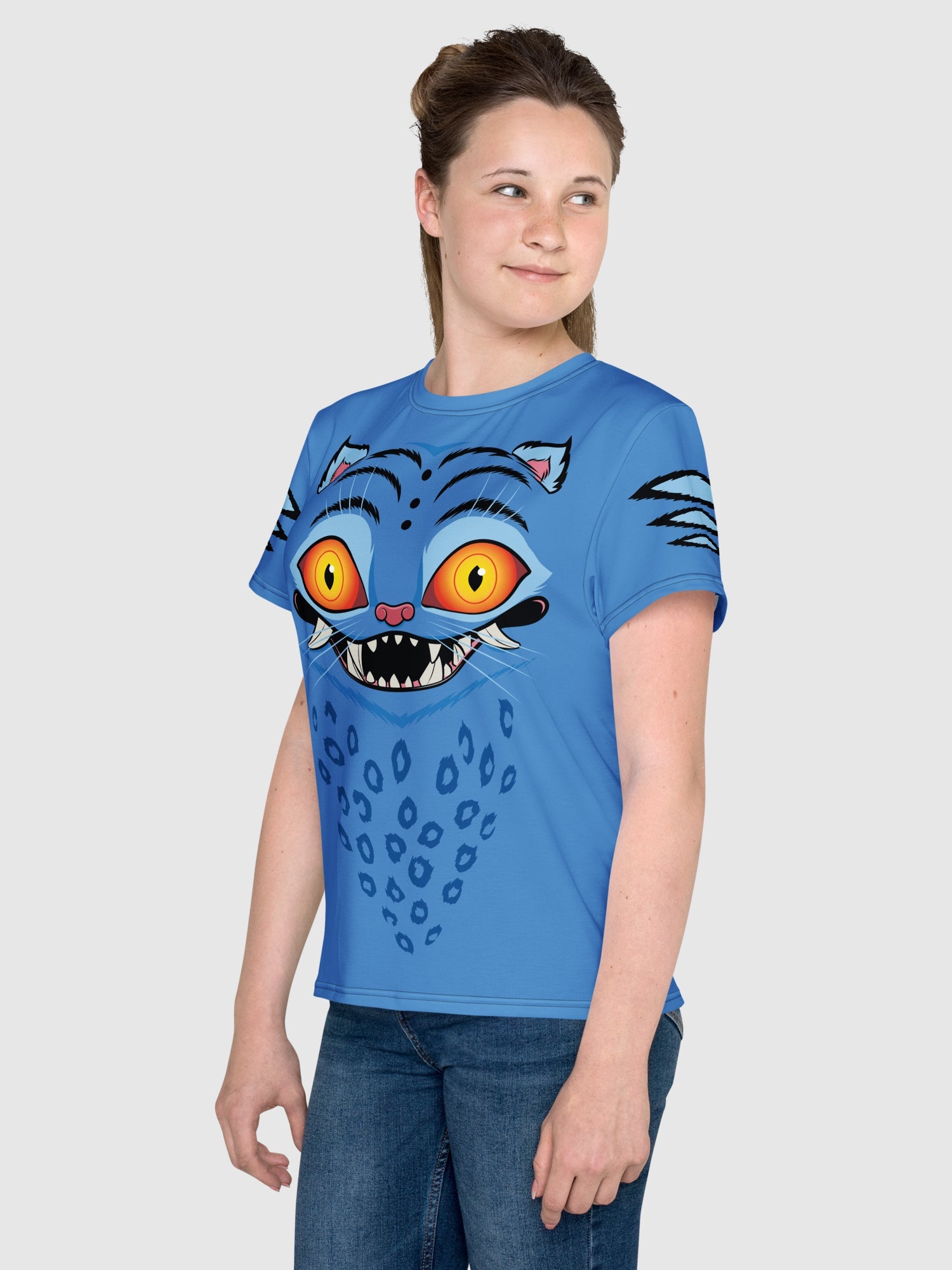 KPop Demon Hunters Youth T-Shirt Derpy Tiger Stripes