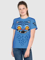 KPop Demon Hunters Youth T-Shirt Derpy Tiger Stripes