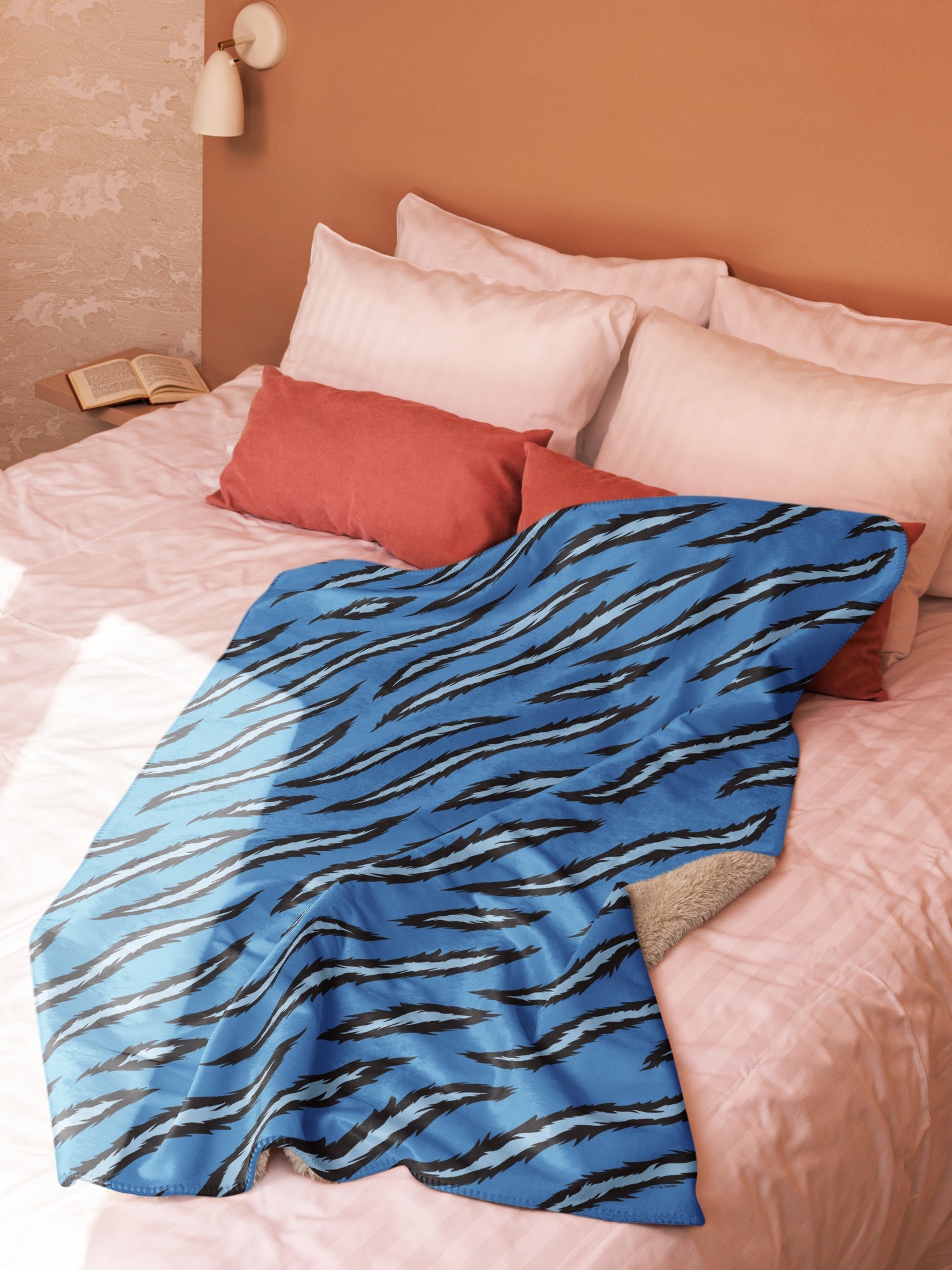 KPop Demon Hunters Sherpa Blanket Derpy Tiger Stripes