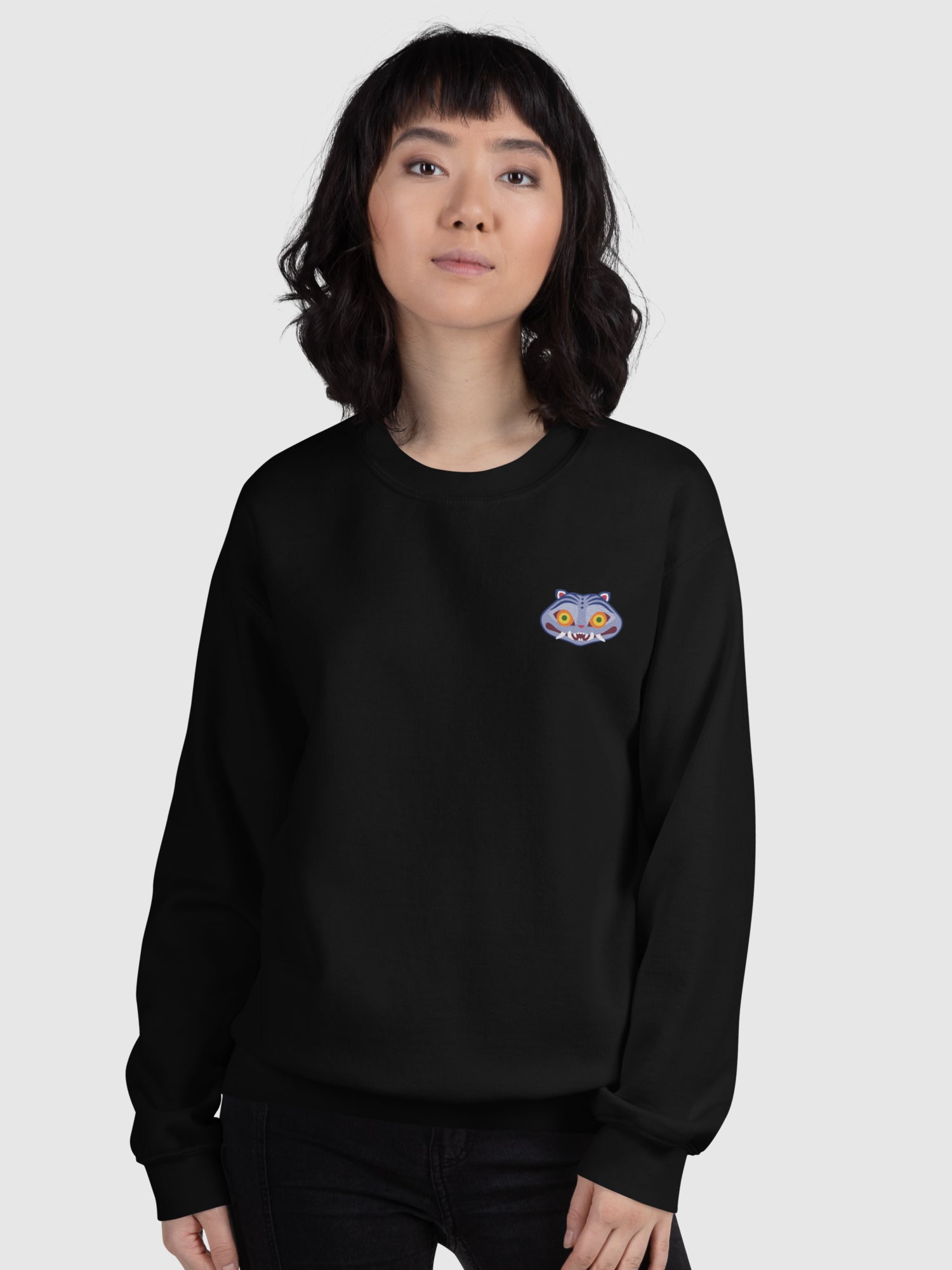 KPop Demon Hunters Derpy Tiger Embroidered Sweatshirt