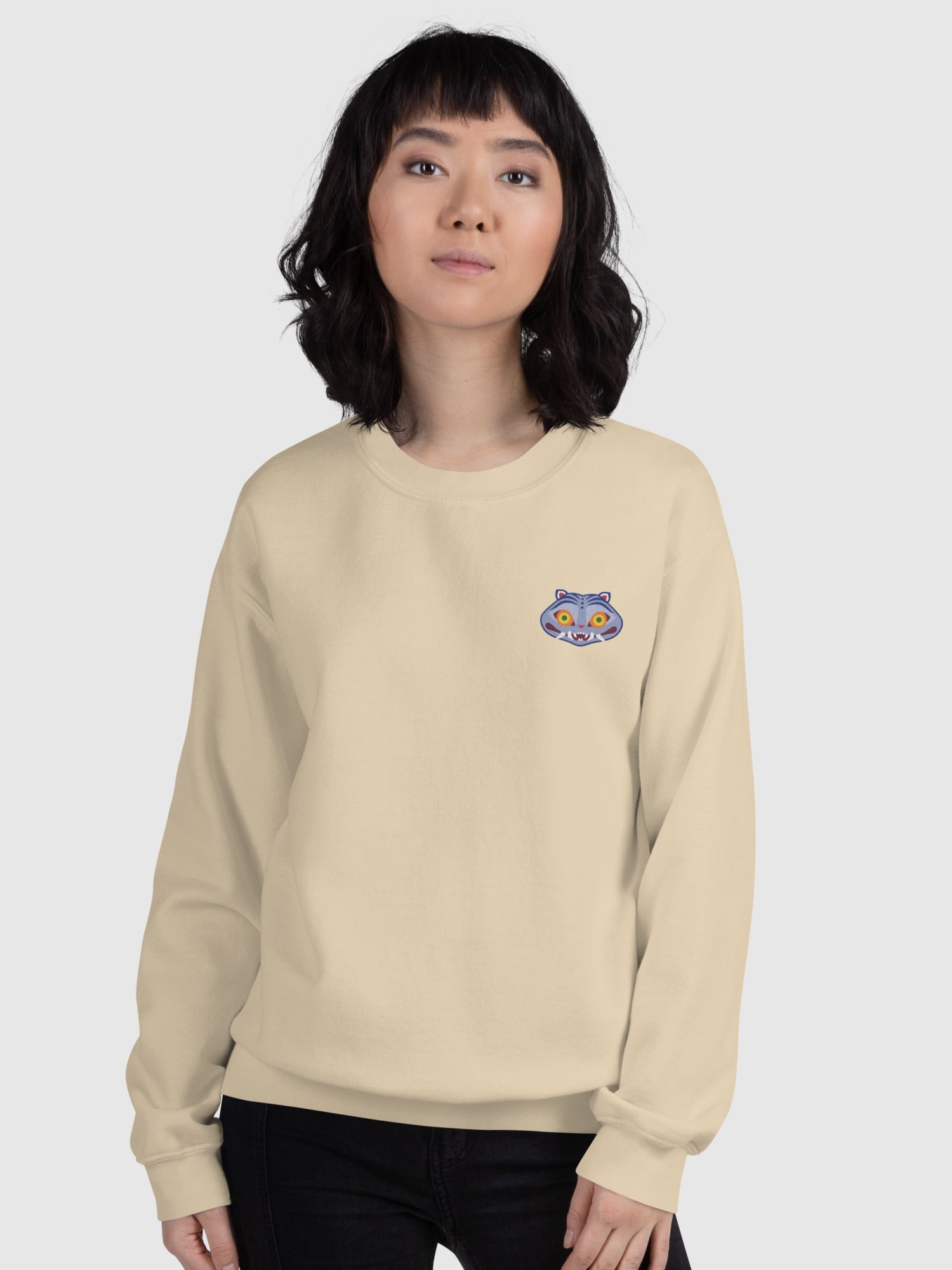 KPop Demon Hunters Derpy Tiger Embroidered Sweatshirt