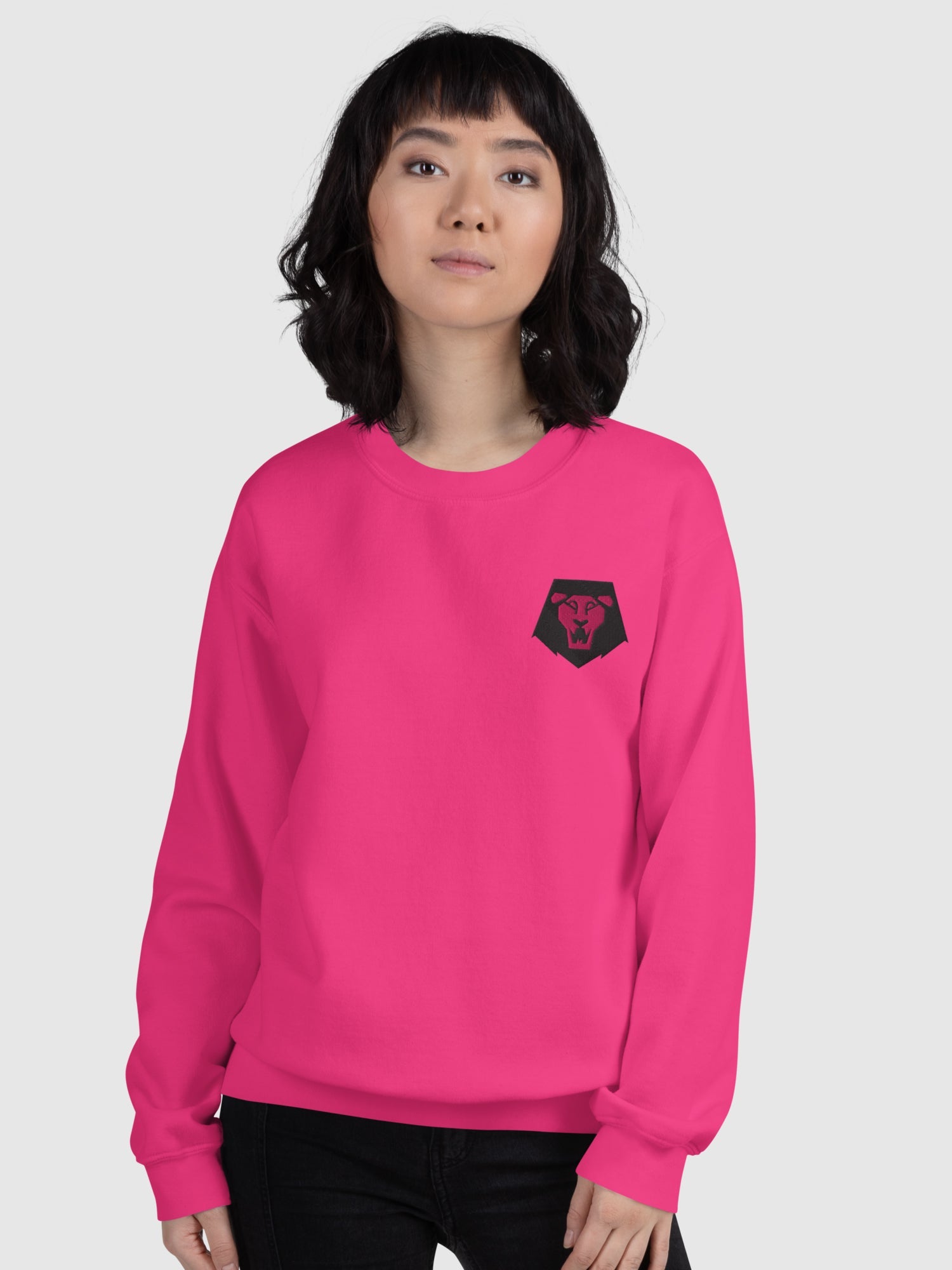 KPop Demon Hunters SAJA BOYS Lion Embroidered Crewneck Sweatshirt