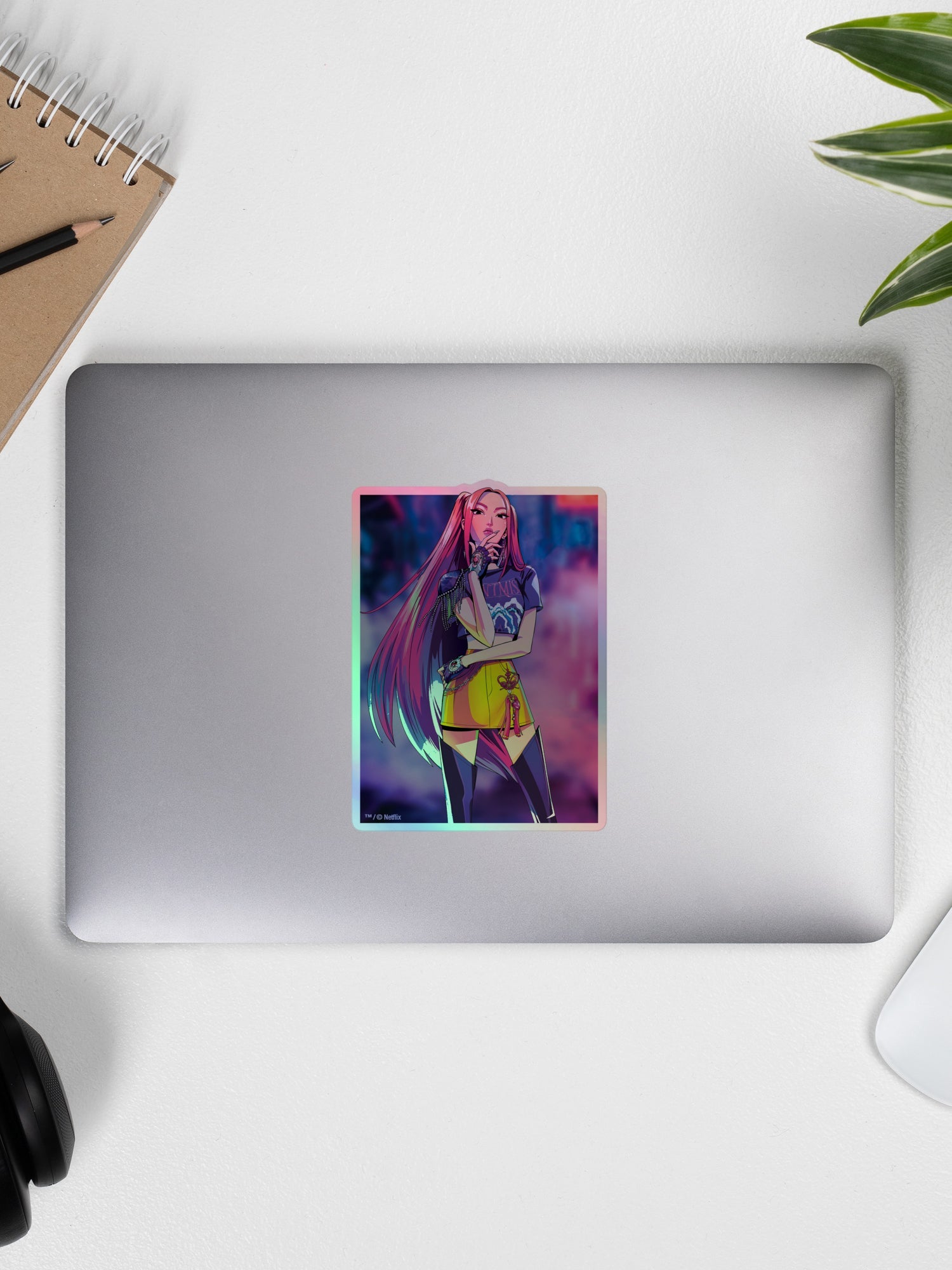KPop Demon Hunters Holographic Sticker Mira Electric Summer