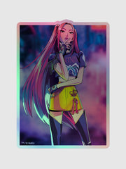 KPop Demon Hunters Holographic Sticker Mira Electric Summer