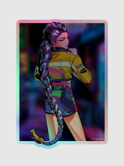 KPop Demon Hunters Holographic Sticker Rumi Electric Summer