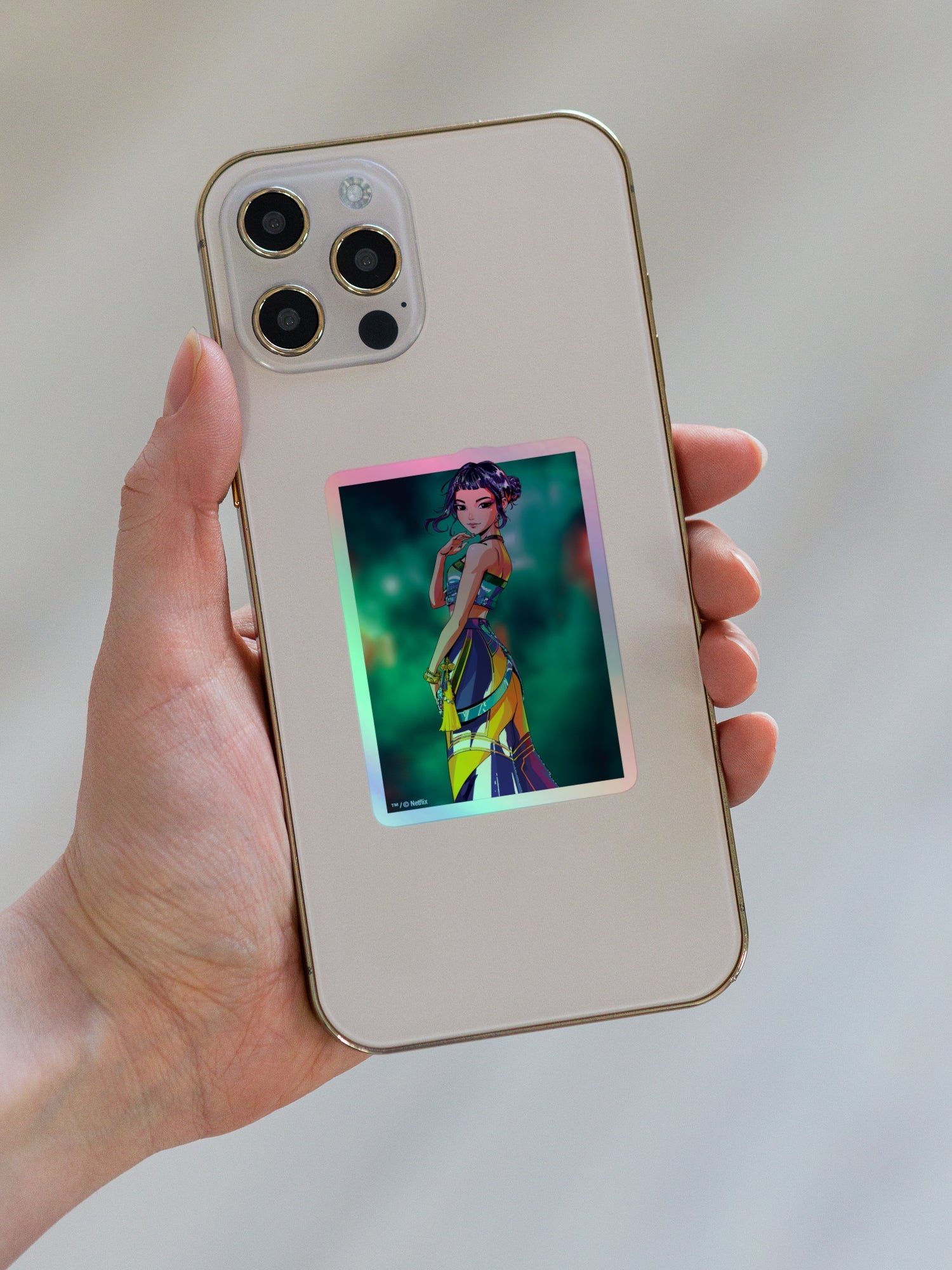 KPop Demon Hunters Holographic Sticker Zoey Electric Summer