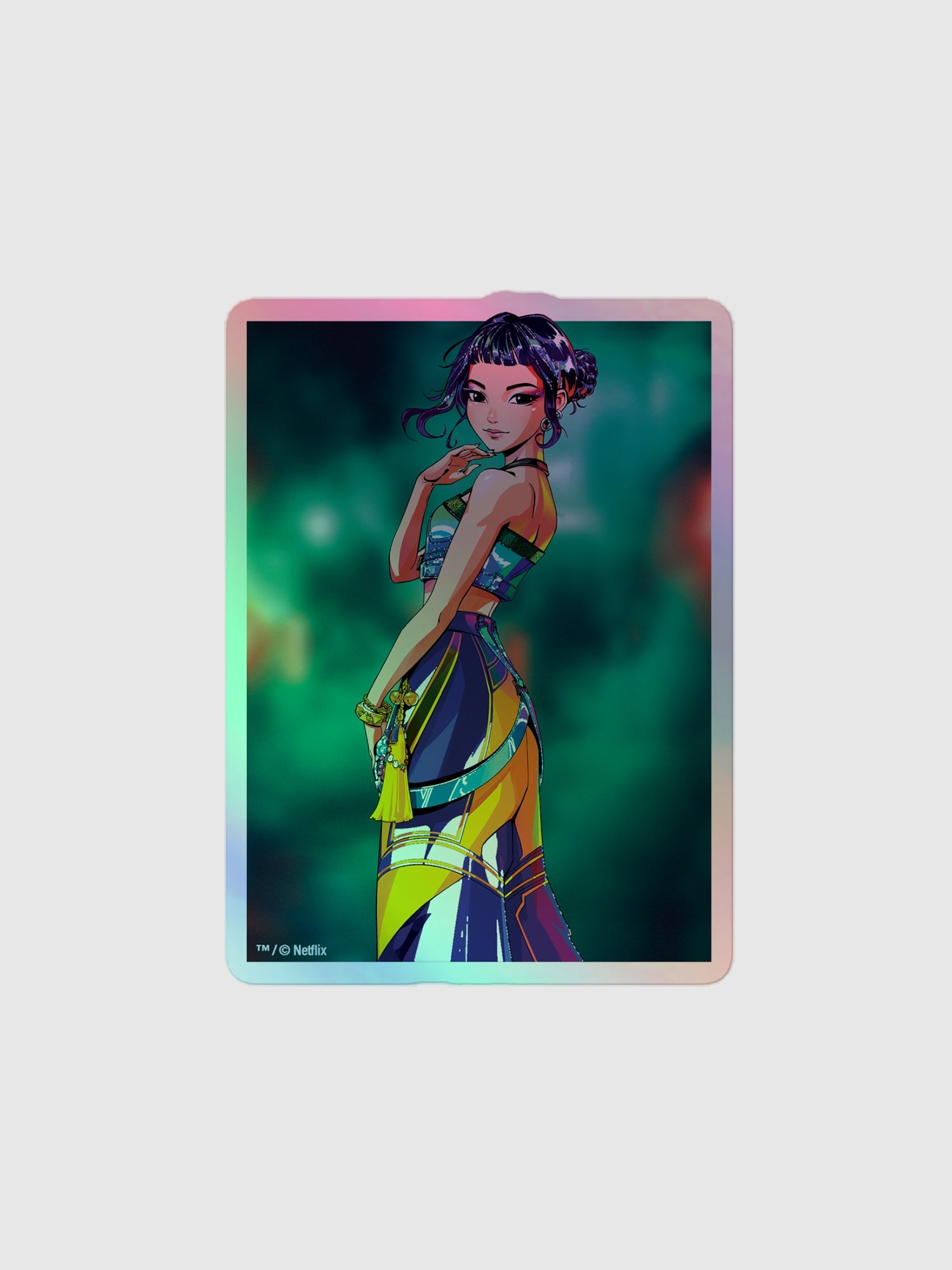 KPop Demon Hunters Holographic Sticker Zoey Electric Summer