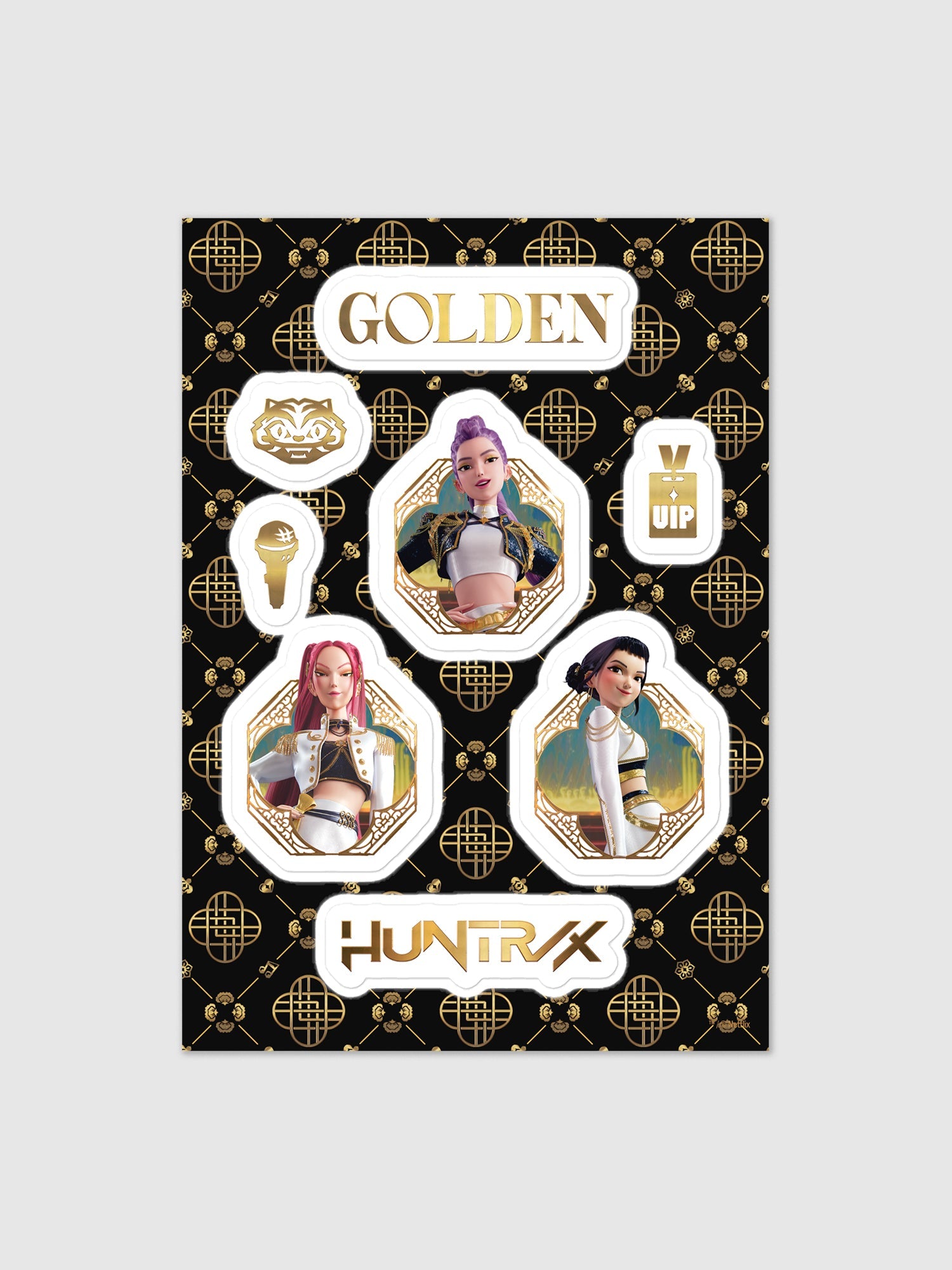 KPop Demon Hunters Sticker Sheet HUNTR/X Golden