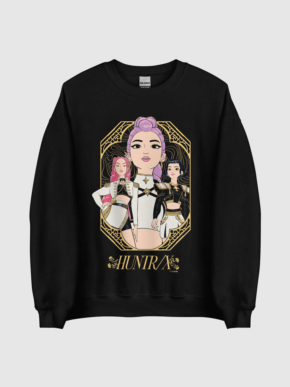 KPop Demon Hunters Kids Crewneck HUNTR/X Golden
