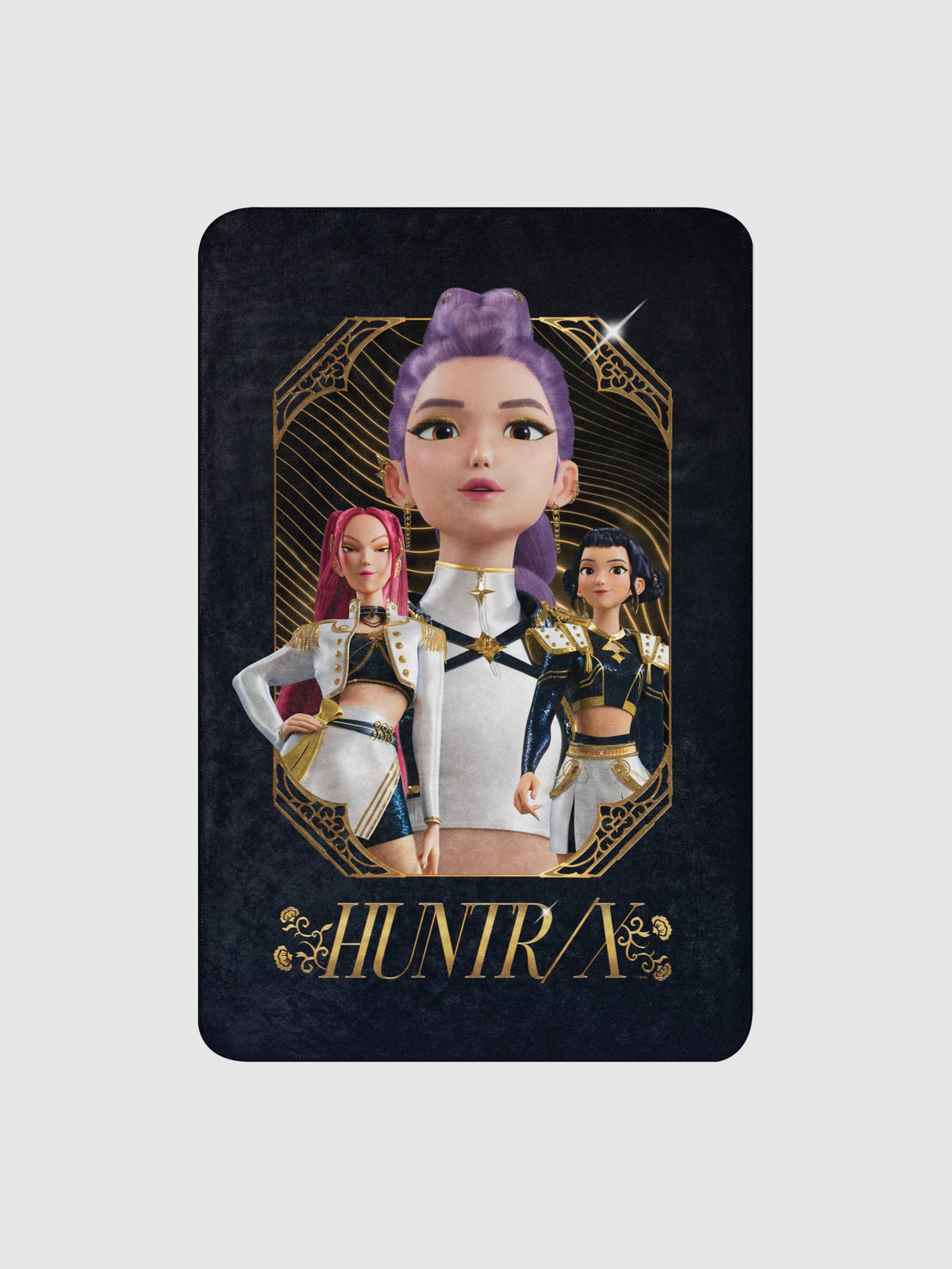 KPop Demon Hunters Sherpa Blanket HUNTR/X Golden