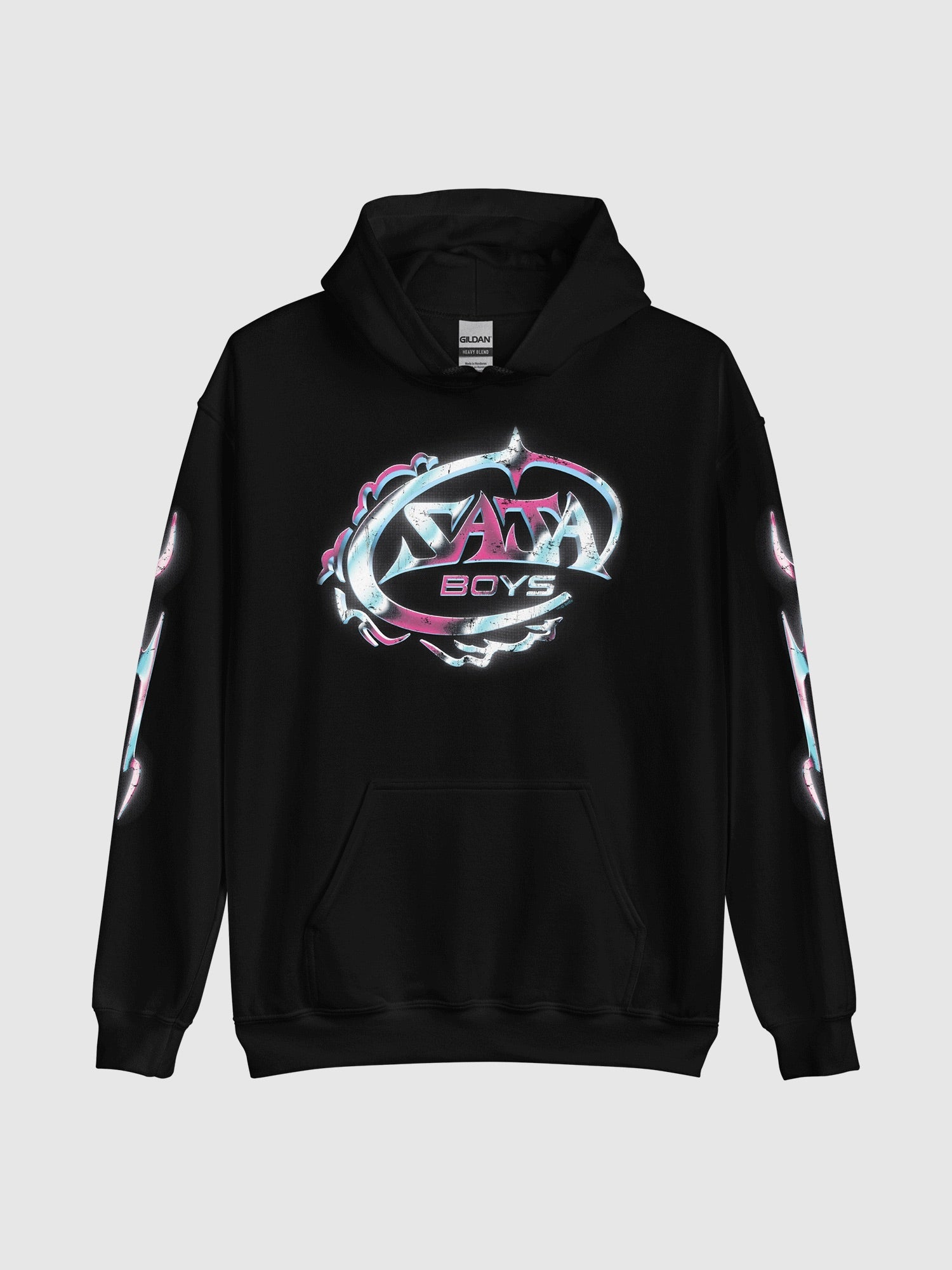KPop Demon Hunters SAJA BOYS Chrome Logo Hoodie