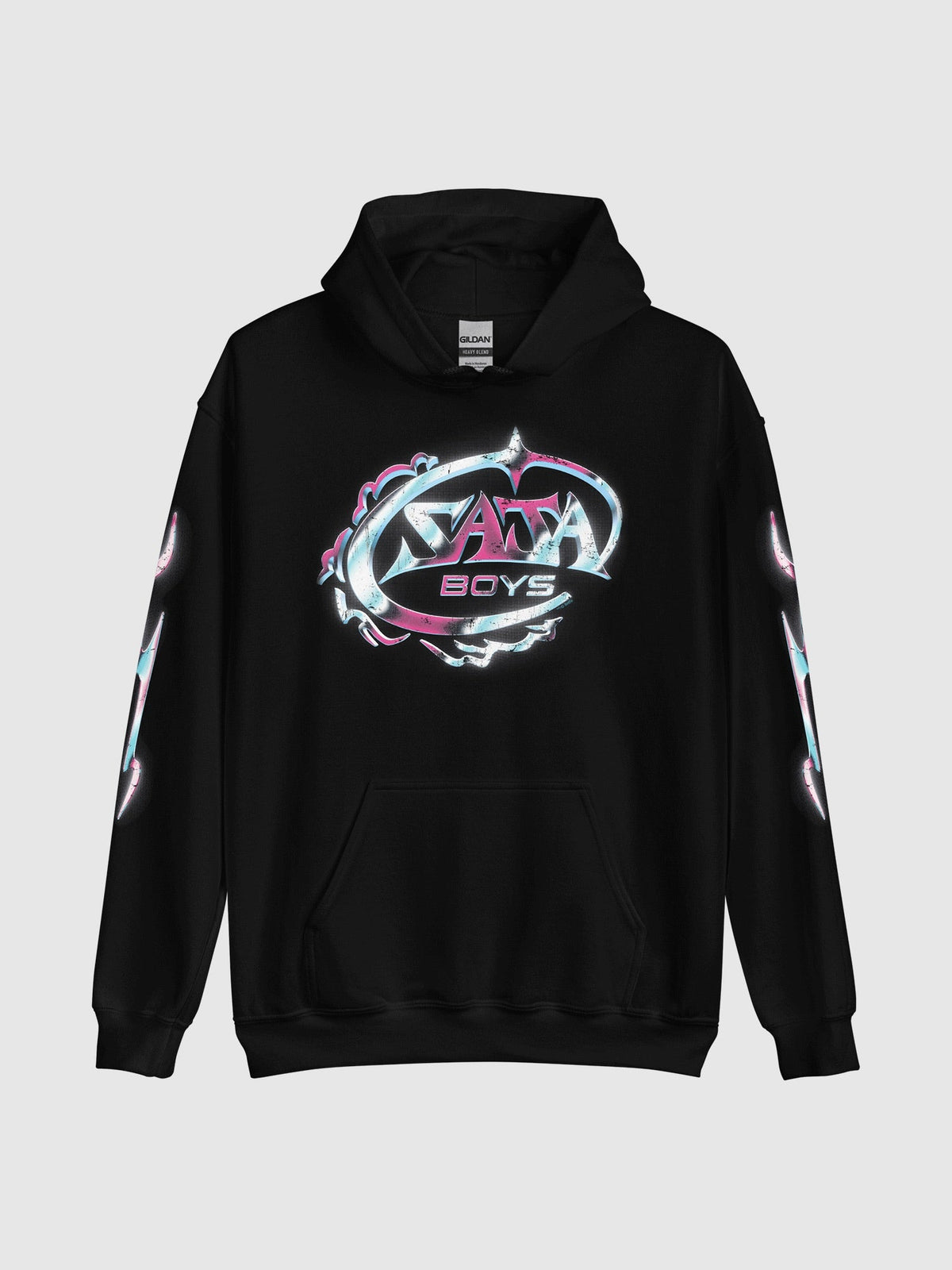 KPop Demon Hunters SAJA BOYS Chrome Logo Hoodie