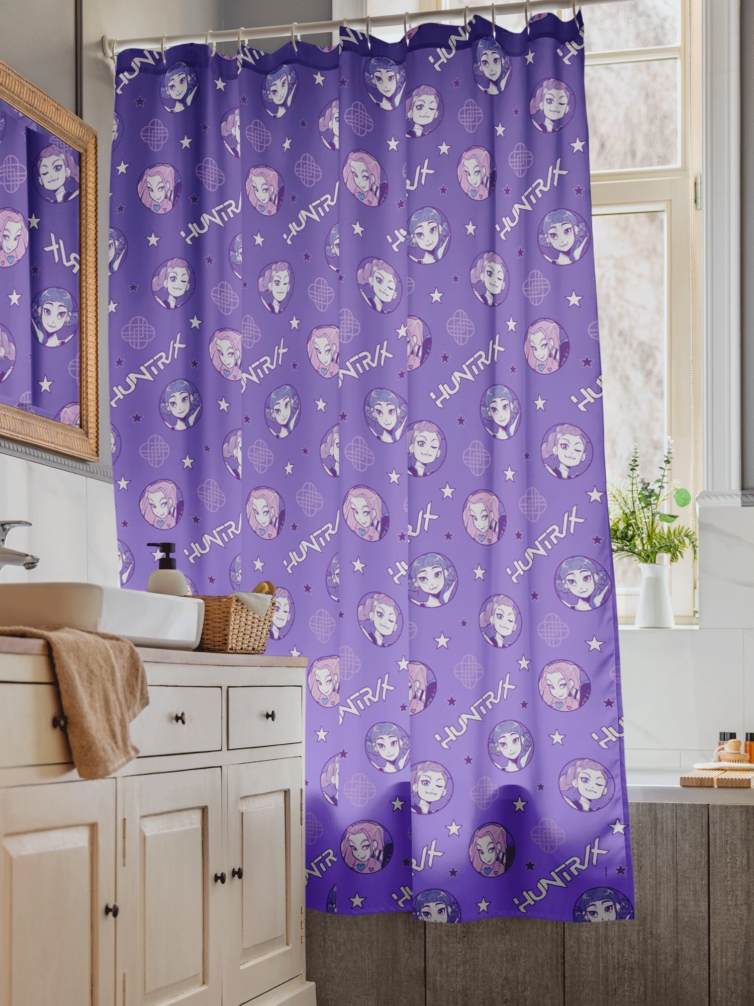KPop Demon Hunters HUNTR/X Shower Curtain