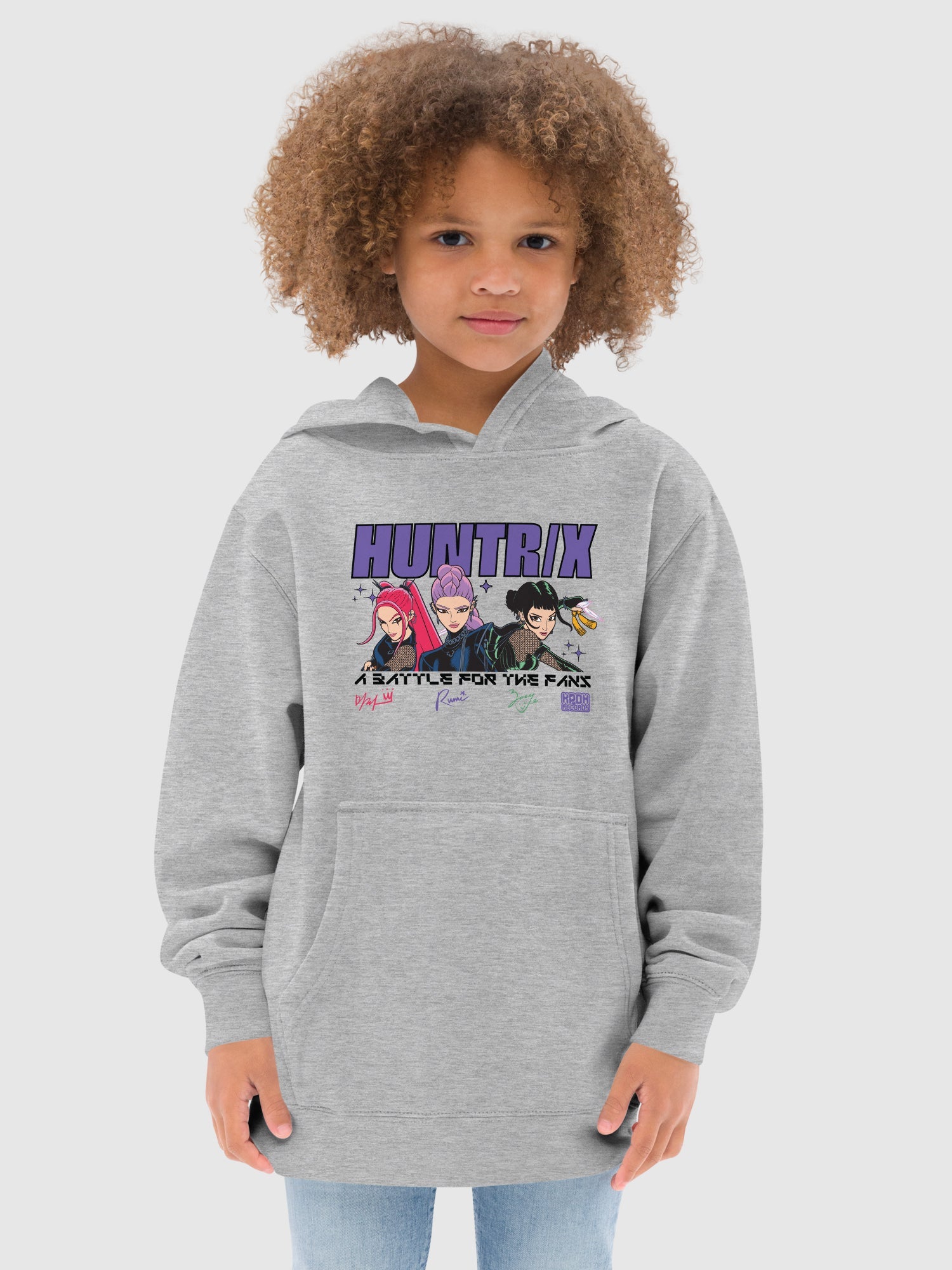 KPop Demon Hunters Kids Hoodie HUNTR/X Battle For The Fans
