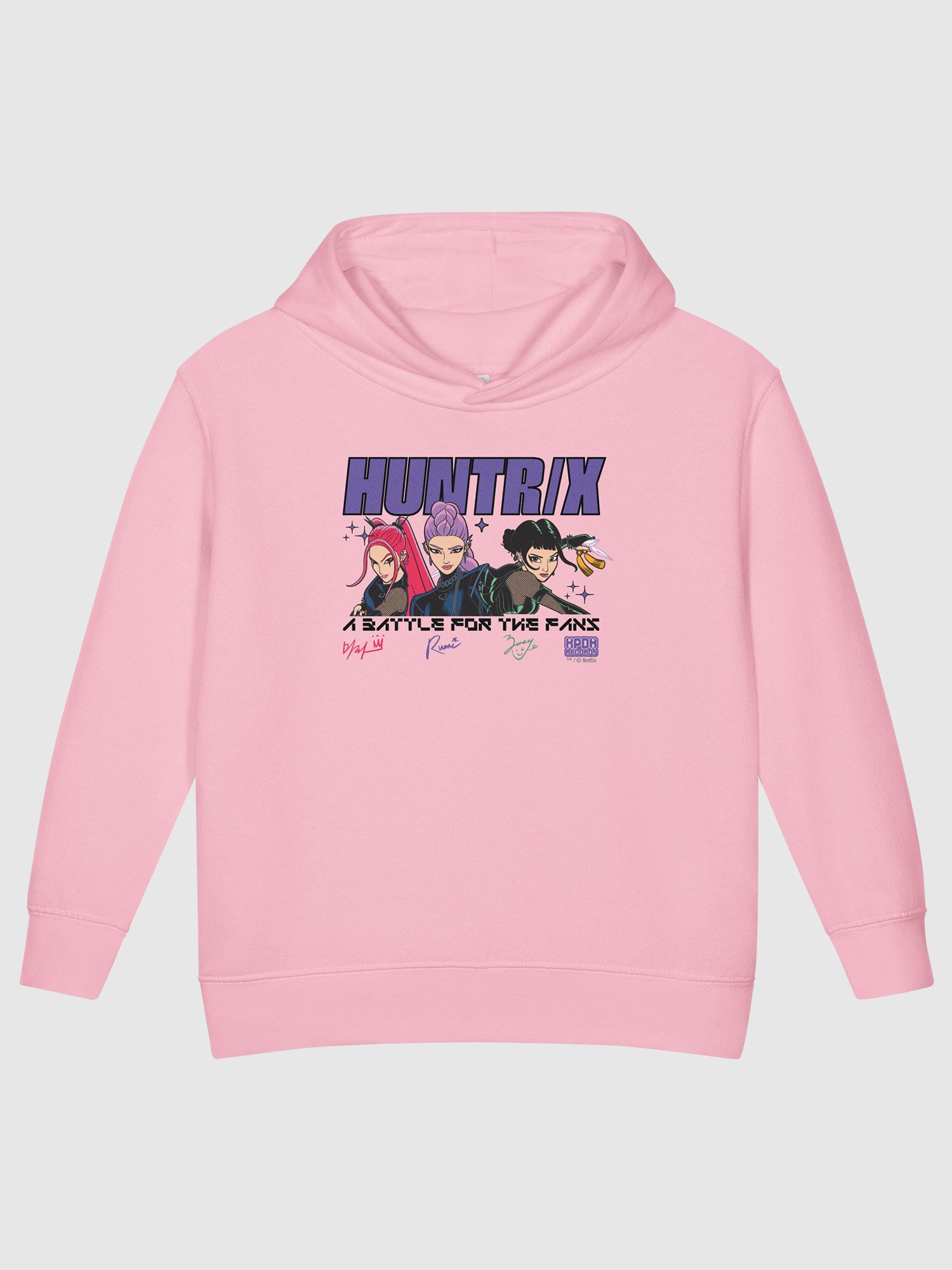 KPop Demon Hunters Toddler Hoodie HUNTR/X Battle For The Fans