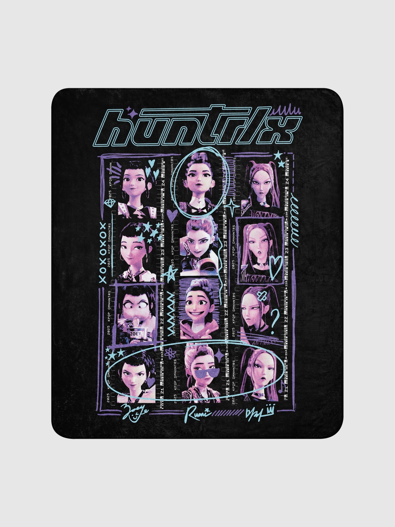 KPop Demon Hunters Sherpa Blanket World Tour