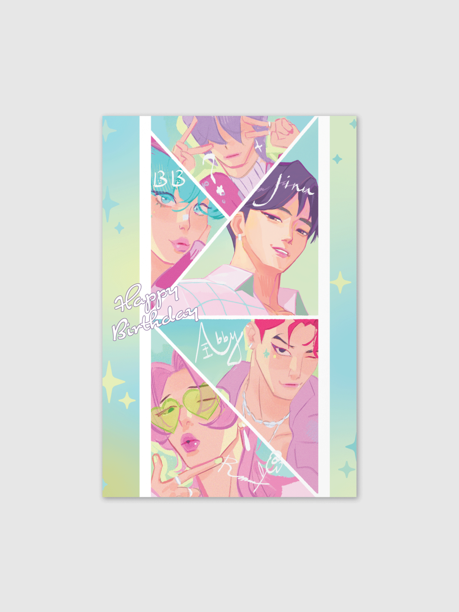 KPop Demon Hunters SAJA BOYS Birthday Card