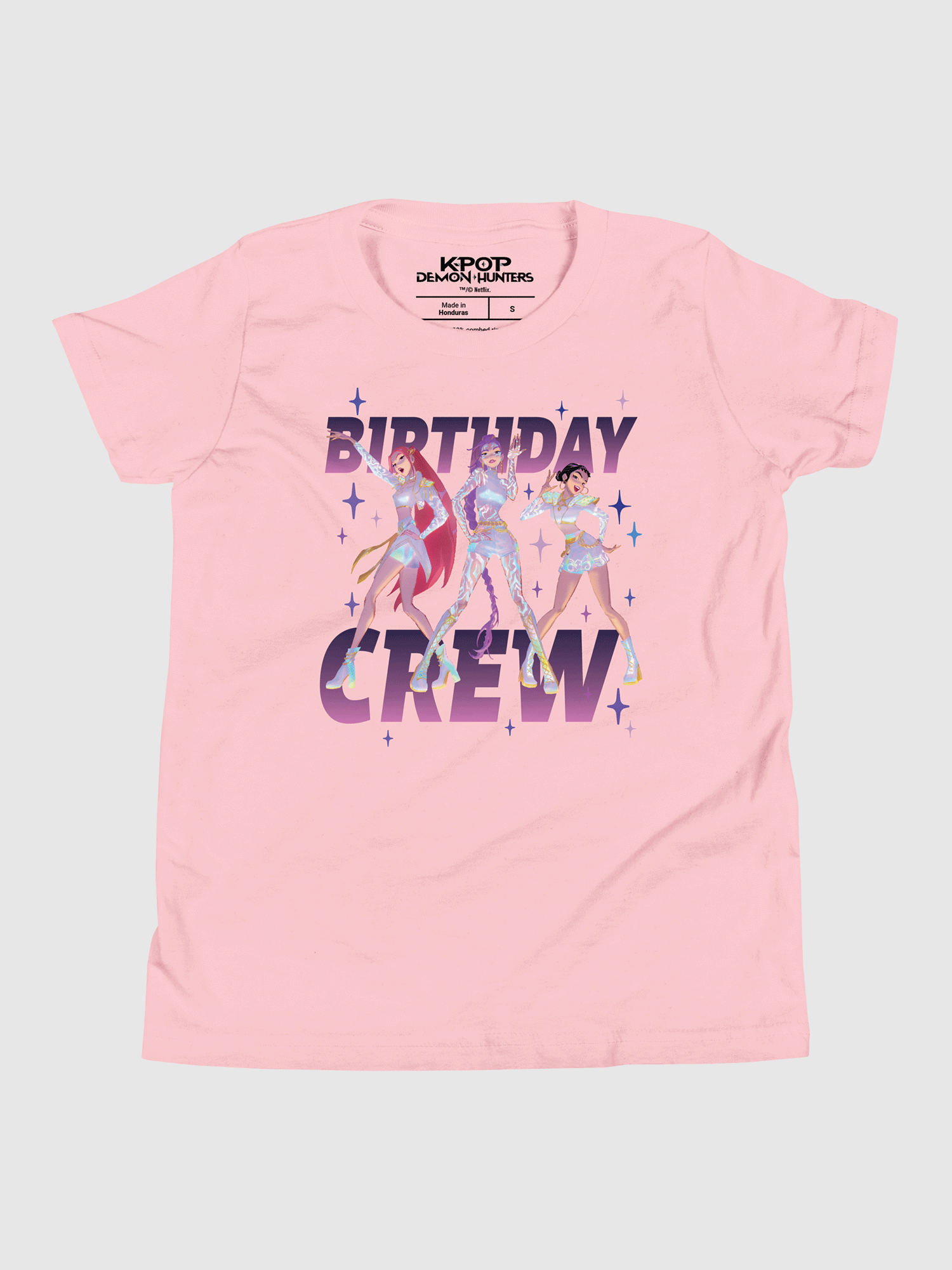 KPop Demon Hunters HUNTR/X Birthday Crew Kids T-Shirt