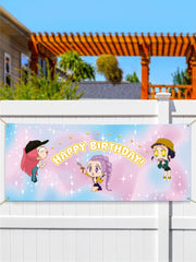 KPop Demon Hunters HUNTR/X Birthday Banner