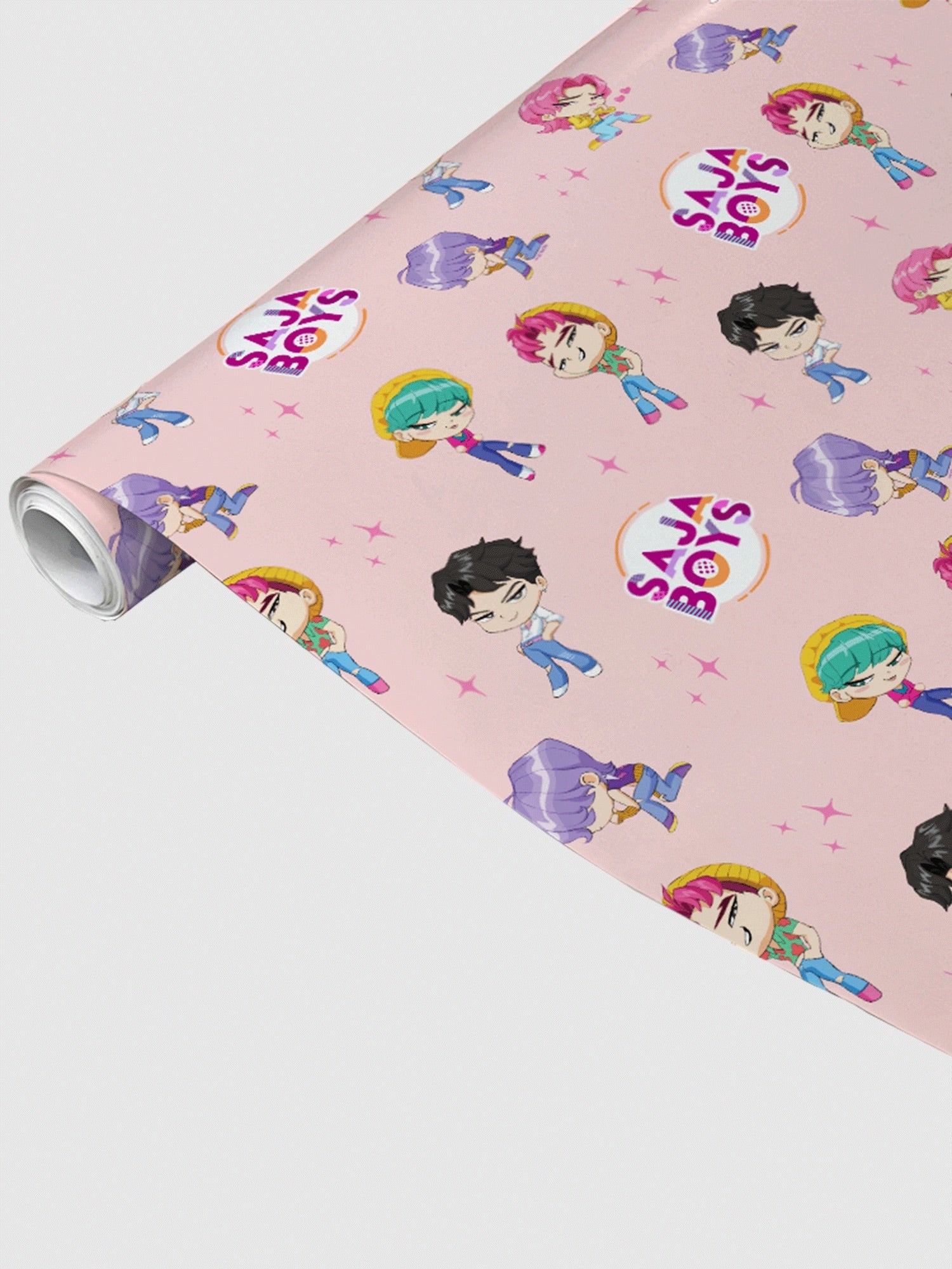 KPop Demon Hunters Chibi SAJA BOYS Wrapping Paper