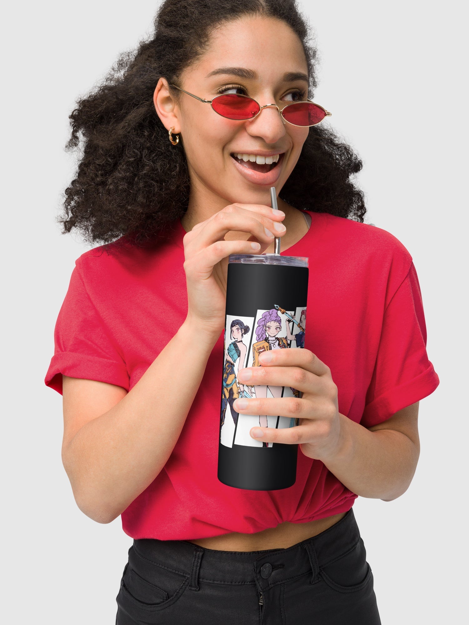 KPop Demon Hunters Tumbler HUNTR/X + Saja Boys Polo Tokki